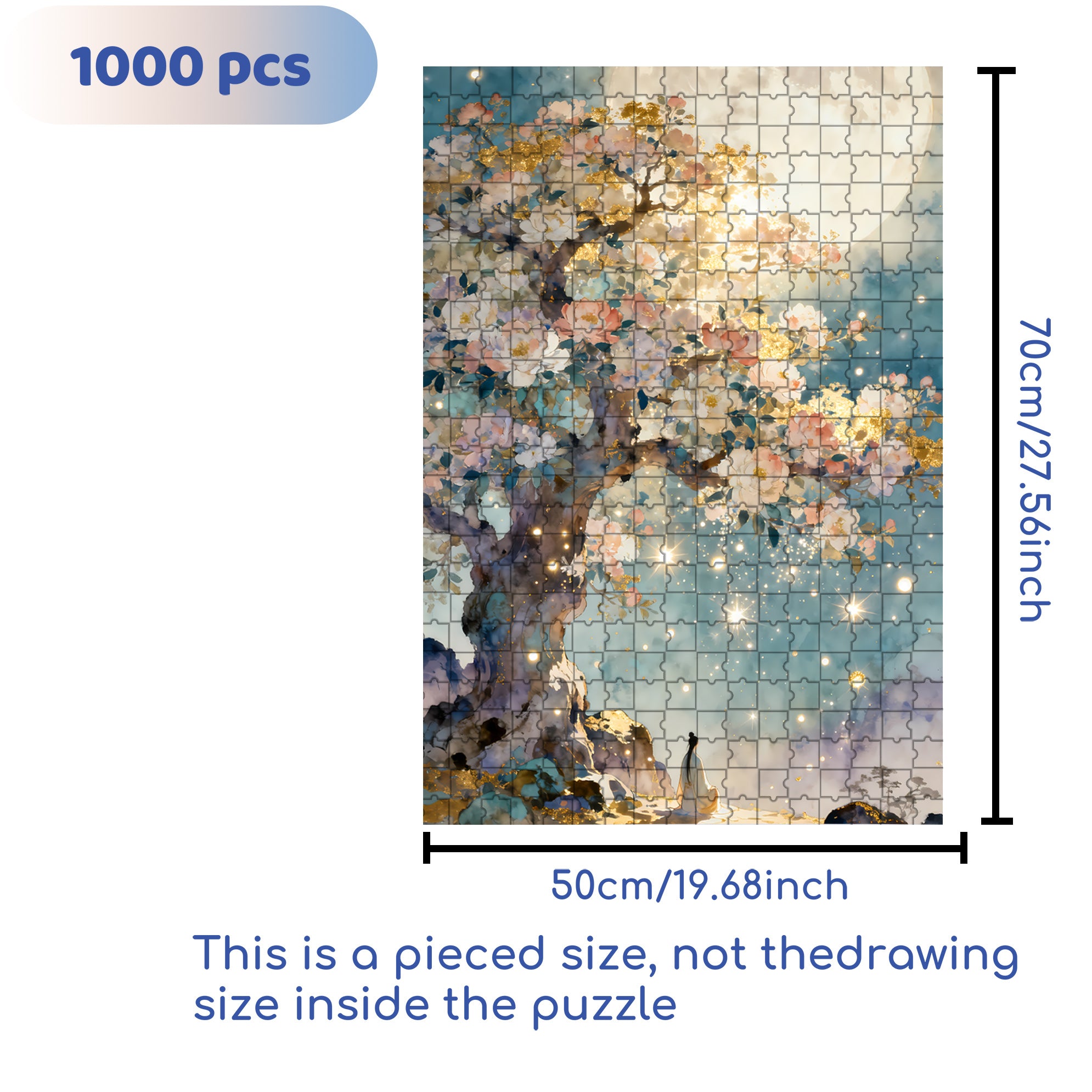 Under The Laurel Tree 500pcs/1000pcs Jigsaw Puzzle, Scratch-Resistant, Interactive Family Game & Brain-Boosting DIY Decor, Perfect for Halloween, Christmas & New Year Gifts, Family Puzzle Game
