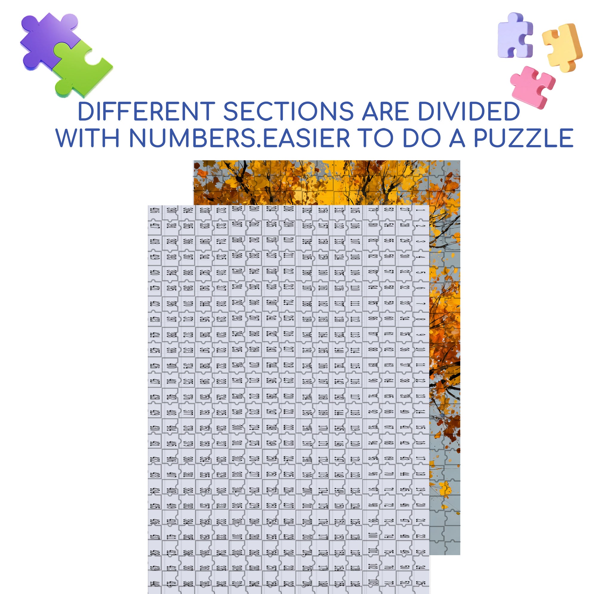 Warm Autumn Sun 500pcs/1000pcs Jigsaw Puzzle, Scratch-Resistant, Interactive Family Game & Brain-Boosting DIY Decor, Perfect for Halloween, Christmas & New Year Gifts, Family Puzzle Game