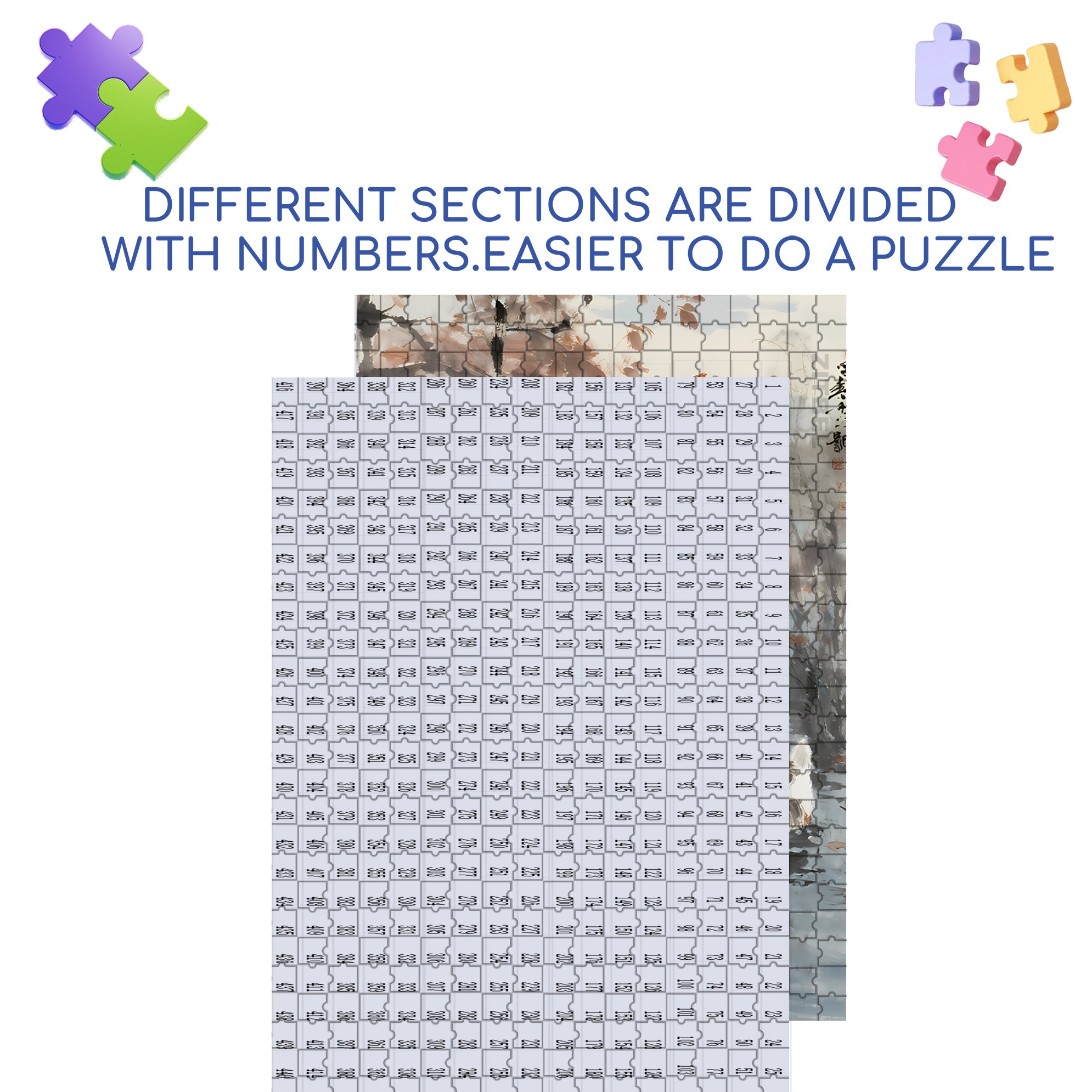 White Geese In Autumn 500pcs/1000pcs Jigsaw Puzzle, Scratch-Resistant, Interactive Family Game & Brain-Boosting DIY Decor, Perfect for Halloween, Christmas & New Year Gifts, Family Puzzle Game