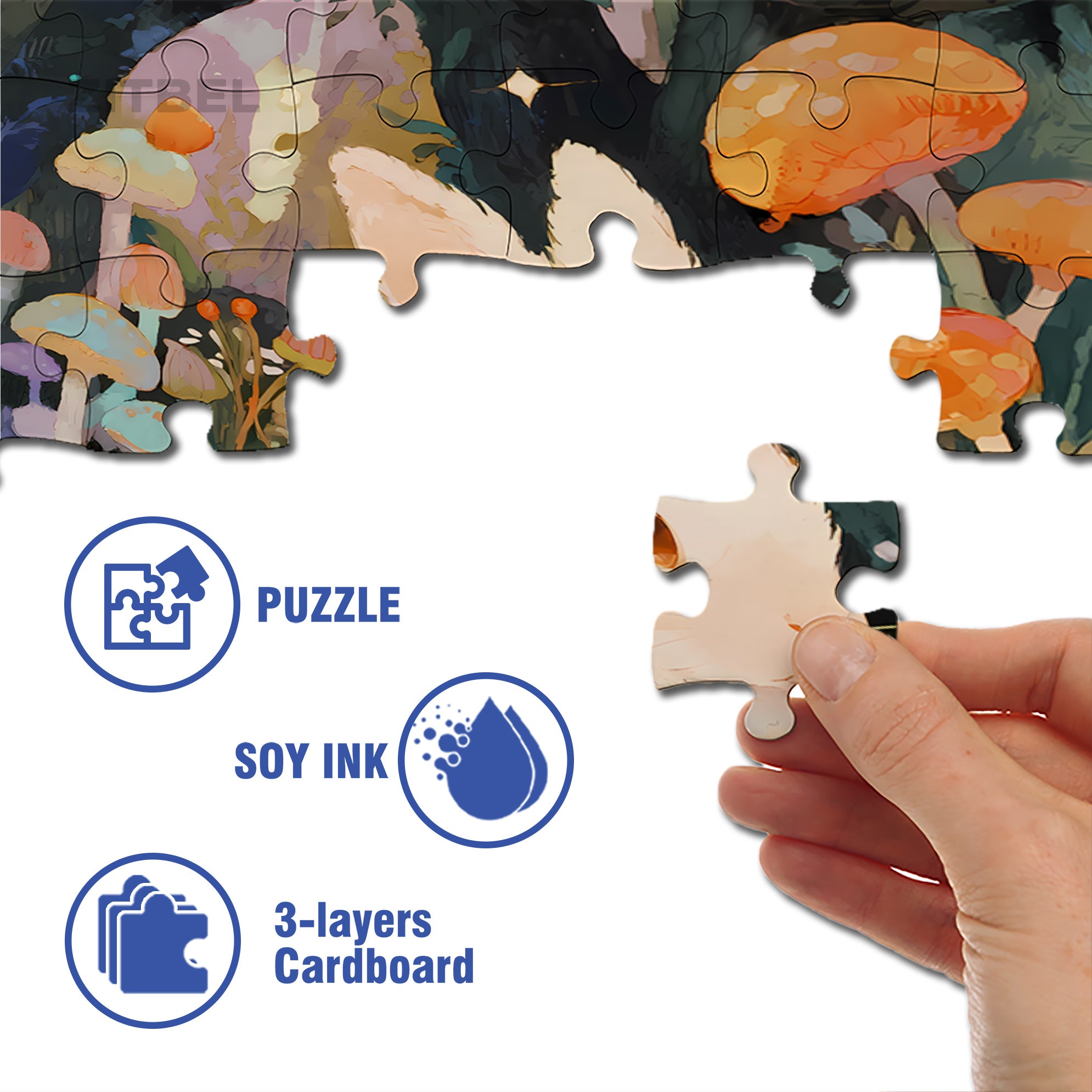 White Rabbit 500pcs/1000pcs Jigsaw Puzzle, Scratch-Resistant, Interactive Family Game & Brain-Boosting DIY Decor, Perfect for Halloween, Christmas & New Year Gifts, Family Puzzle Game