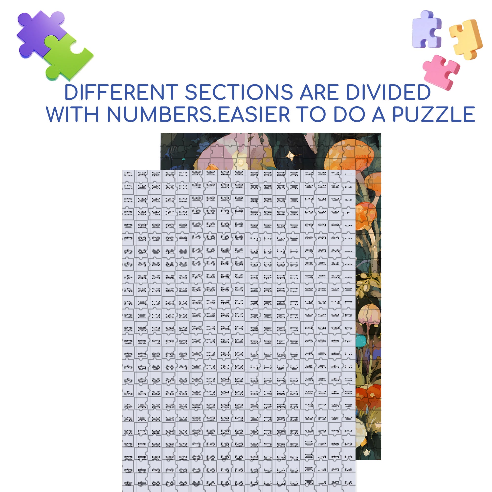 White Rabbit 500pcs/1000pcs Jigsaw Puzzle, Scratch-Resistant, Interactive Family Game & Brain-Boosting DIY Decor, Perfect for Halloween, Christmas & New Year Gifts, Family Puzzle Game