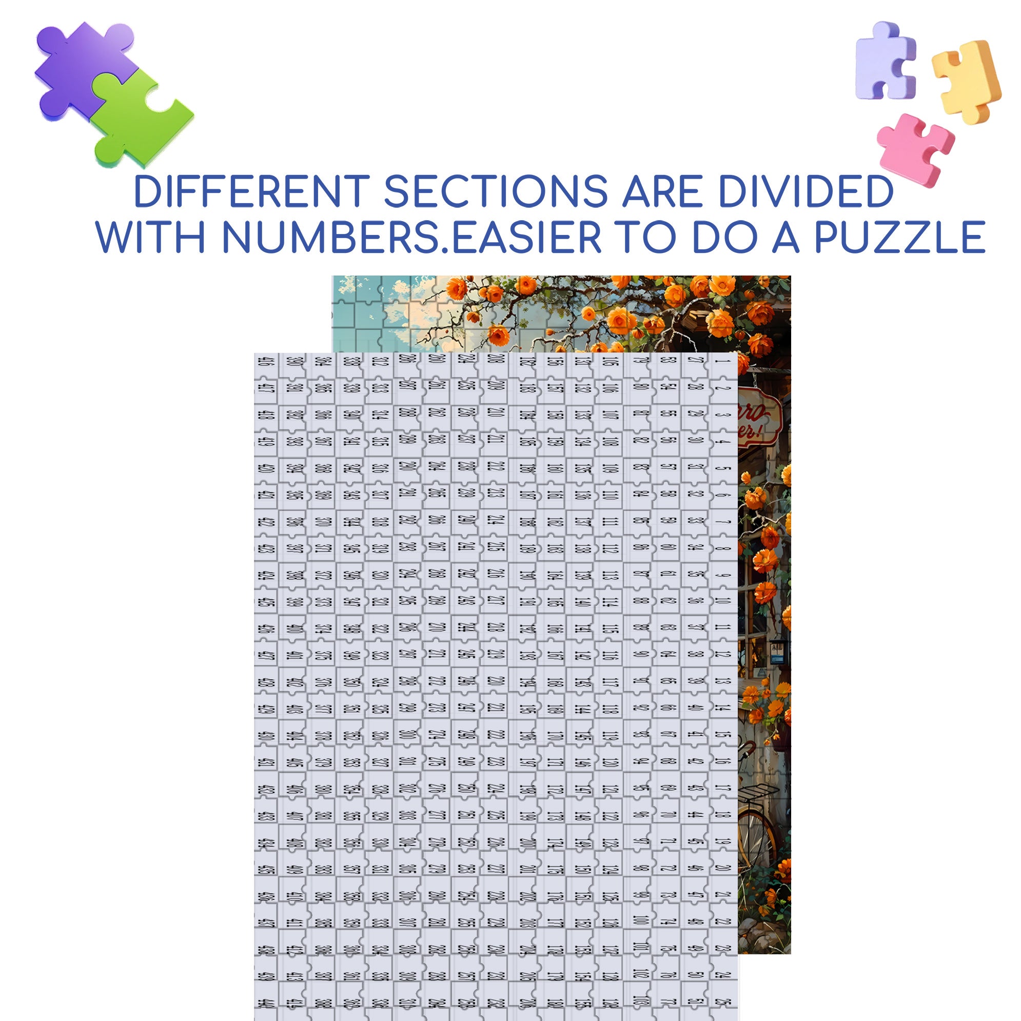 Yellow Wildflowers 500pcs/1000pcs Jigsaw Puzzle, Scratch-Resistant, Interactive Family Game & Brain-Boosting DIY Decor, Perfect for Halloween, Christmas & New Year Gifts, Family Puzzle Game