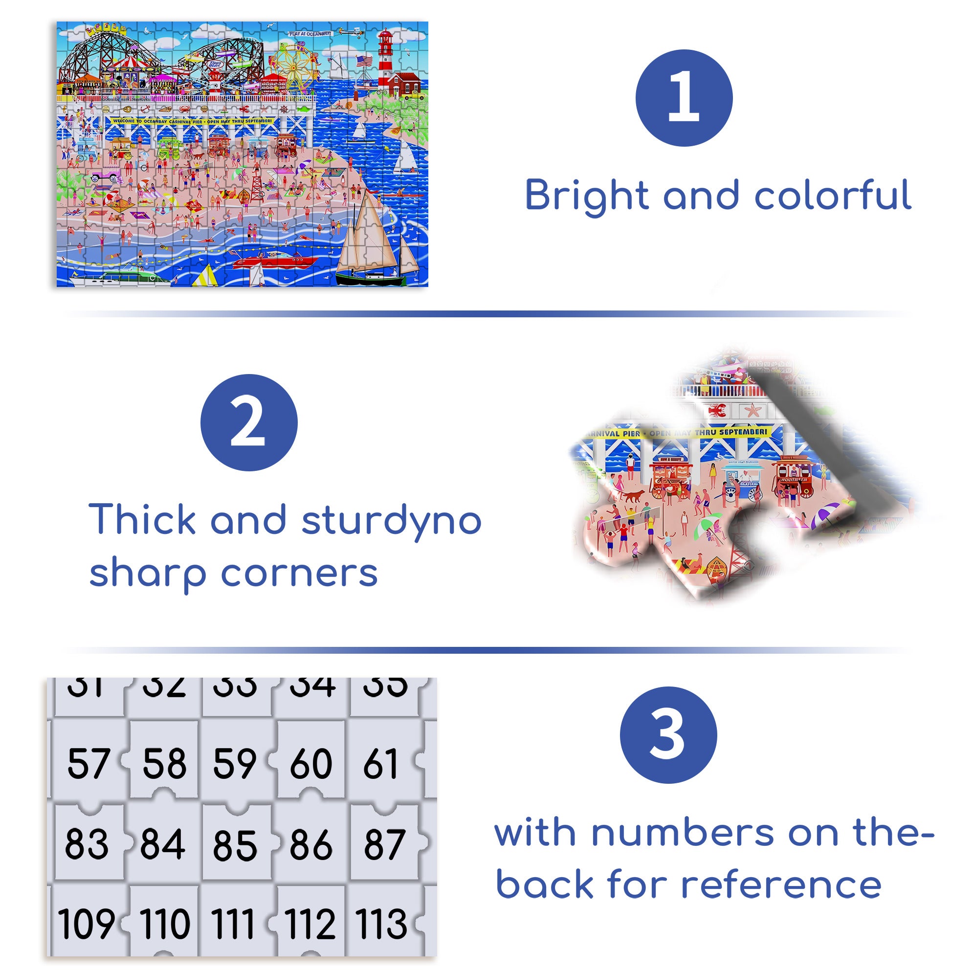 Bathing Beach 500pcs/1000pcs Jigsaw Puzzle, Scratch-Resistant, Interactive Family Game & Brain-Boosting DIY Decor, Perfect for Halloween, Christmas & New Year Gifts, Family Puzzle Game