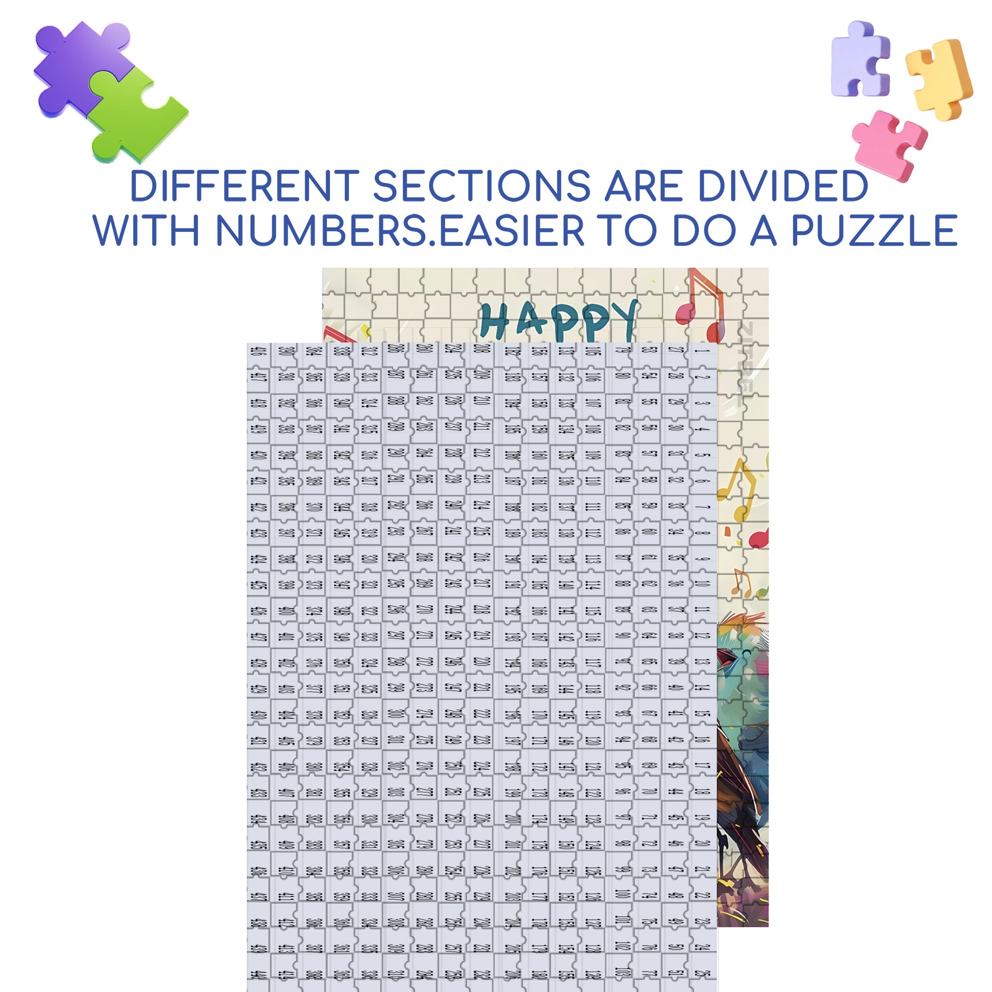 Birthday 500pcs/1000pcs Jigsaw Puzzle, Scratch-Resistant, Interactive Family Game & Brain-Boosting DIY Decor, Perfect for Halloween, Christmas & New Year Gifts, Family Puzzle Game