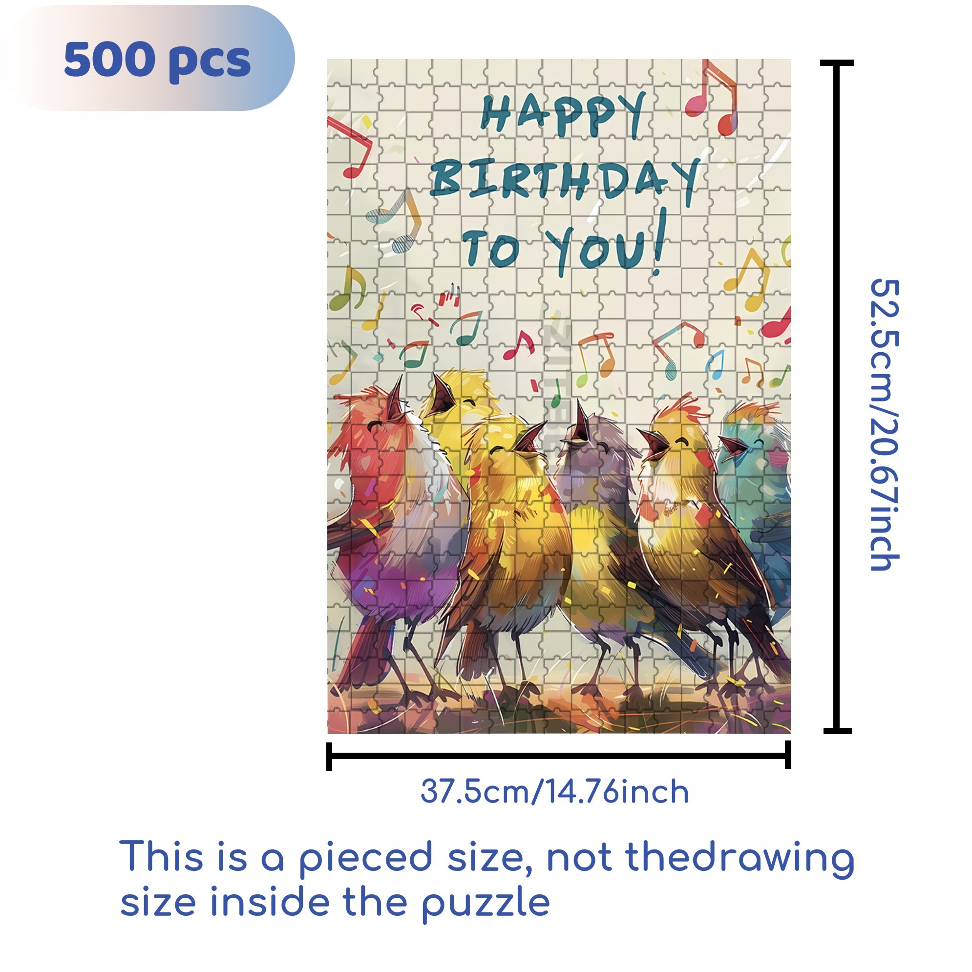 Birthday 500pcs/1000pcs Jigsaw Puzzle, Scratch-Resistant, Interactive Family Game & Brain-Boosting DIY Decor, Perfect for Halloween, Christmas & New Year Gifts, Family Puzzle Game