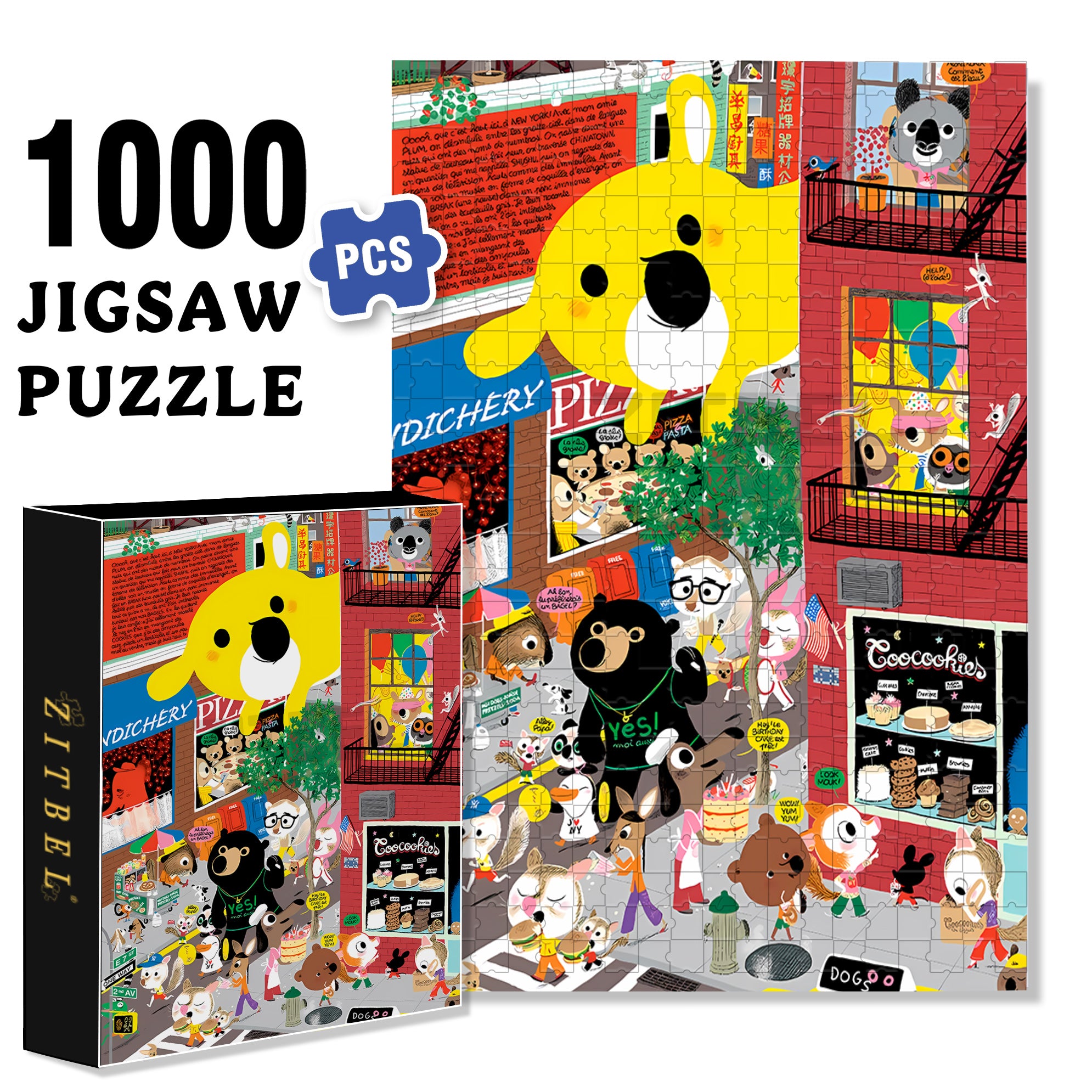 Creation 500pcs/1000pcs Jigsaw Puzzle, Scratch-Resistant, Interactive Family Game & Brain-Boosting DIY Decor, Perfect for Halloween, Christmas & New Year Gifts, Family Puzzle Game
