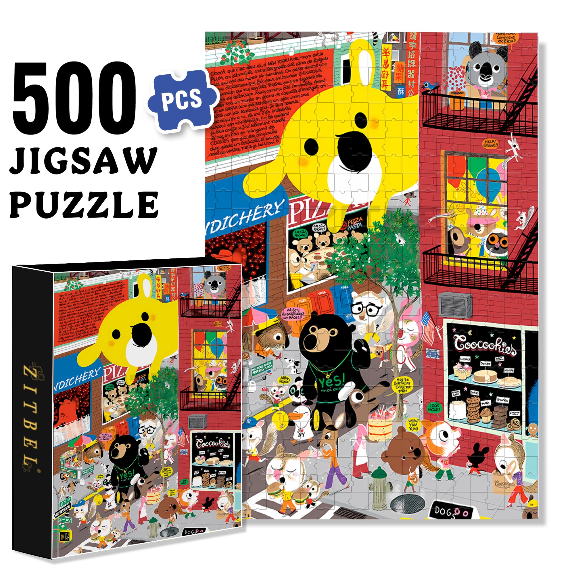 Creation 500pcs/1000pcs Jigsaw Puzzle, Scratch-Resistant, Interactive Family Game & Brain-Boosting DIY Decor, Perfect for Halloween, Christmas & New Year Gifts, Family Puzzle Game