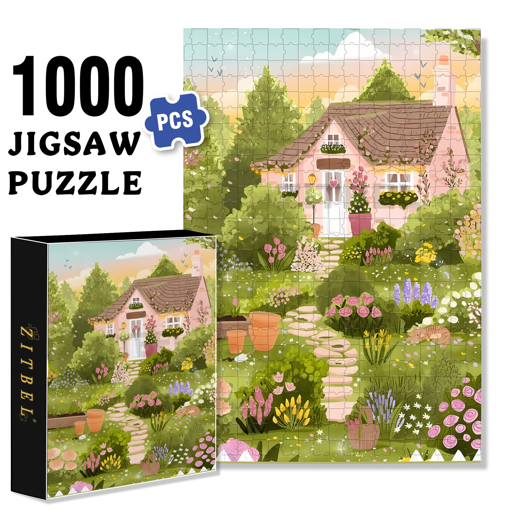 Essentialife 500pcs/1000pcs Jigsaw Puzzle, Scratch-Resistant, Interactive Family Game & Brain-Boosting DIY Decor, Perfect for Halloween, Christmas & New Year Gifts, Family Puzzle Game