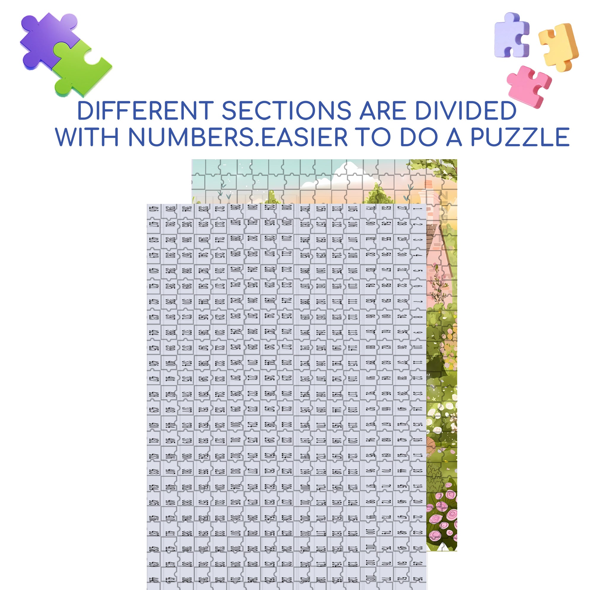 Essentialife 500pcs/1000pcs Jigsaw Puzzle, Scratch-Resistant, Interactive Family Game & Brain-Boosting DIY Decor, Perfect for Halloween, Christmas & New Year Gifts, Family Puzzle Game