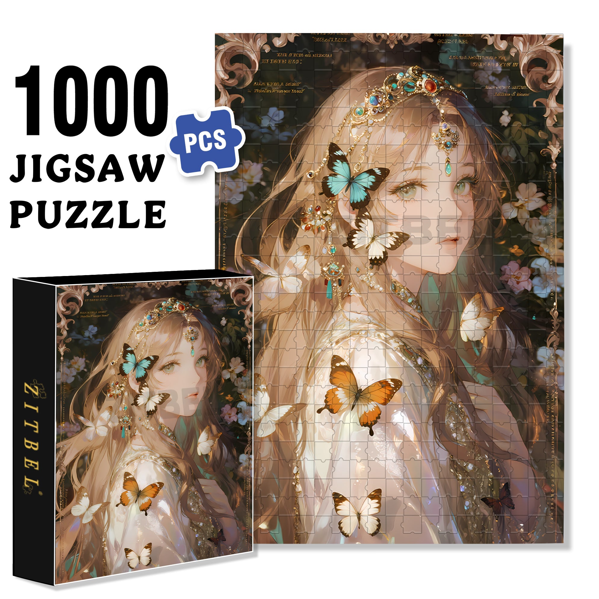 Fantasy Girl 500pcs/1000pcs Jigsaw Puzzle, Scratch-Resistant, Interactive Family Game & Brain-Boosting DIY Decor, Perfect for Halloween, Christmas & New Year Gifts, Family Puzzle Game