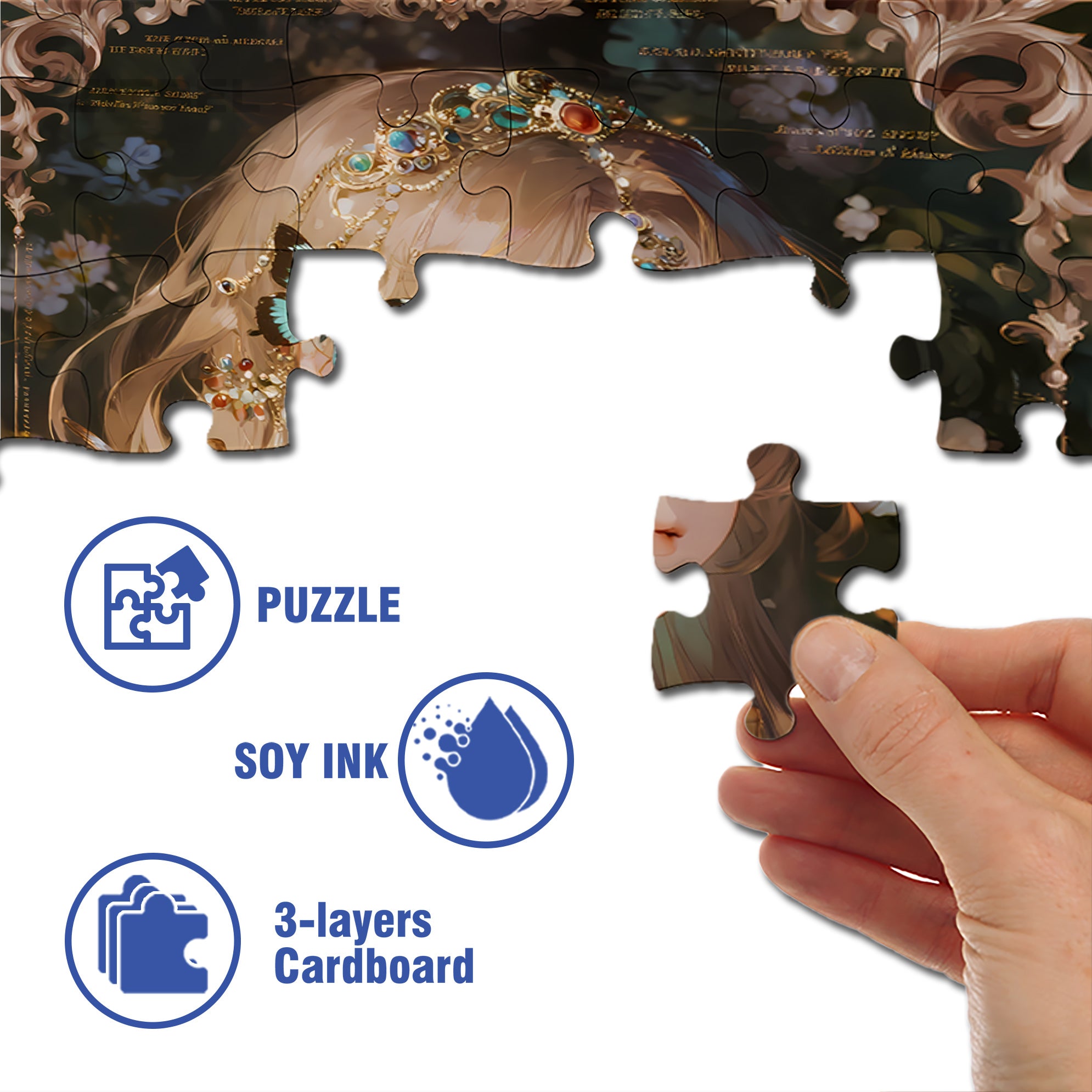 Fantasy Girl 500pcs/1000pcs Jigsaw Puzzle, Scratch-Resistant, Interactive Family Game & Brain-Boosting DIY Decor, Perfect for Halloween, Christmas & New Year Gifts, Family Puzzle Game