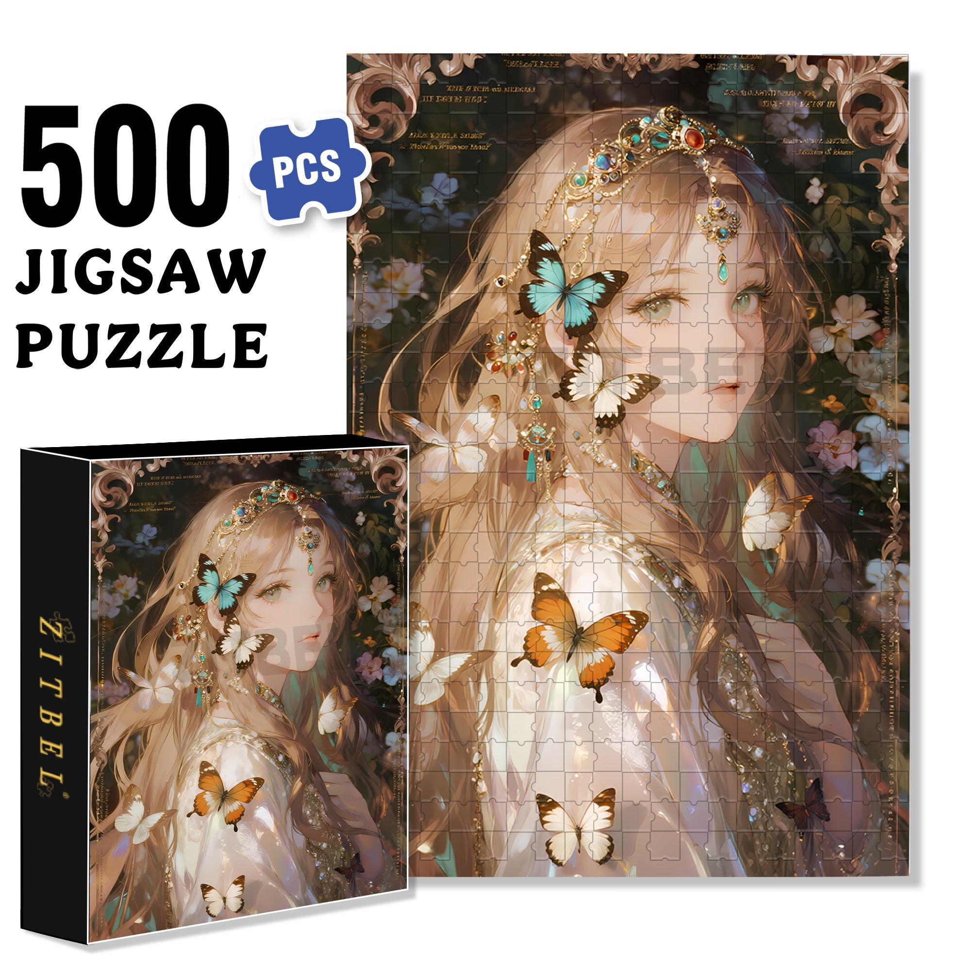 Fantasy Girl 500pcs/1000pcs Jigsaw Puzzle, Scratch-Resistant, Interactive Family Game & Brain-Boosting DIY Decor, Perfect for Halloween, Christmas & New Year Gifts, Family Puzzle Game