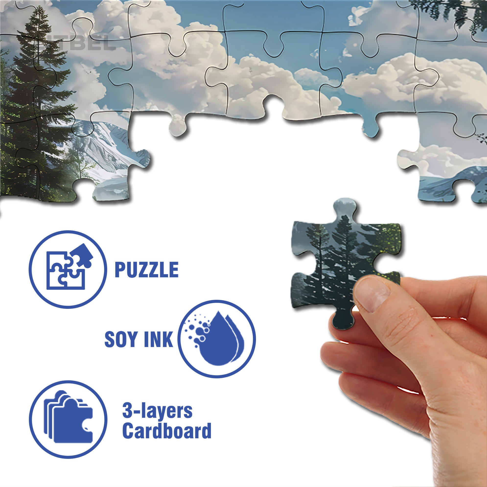 Forest Camping 500pcs/1000pcs Jigsaw Puzzle, Scratch-Resistant, Interactive Family Game & Brain-Boosting DIY Decor, Perfect for Halloween, Christmas & New Year Gifts, Family Puzzle Game