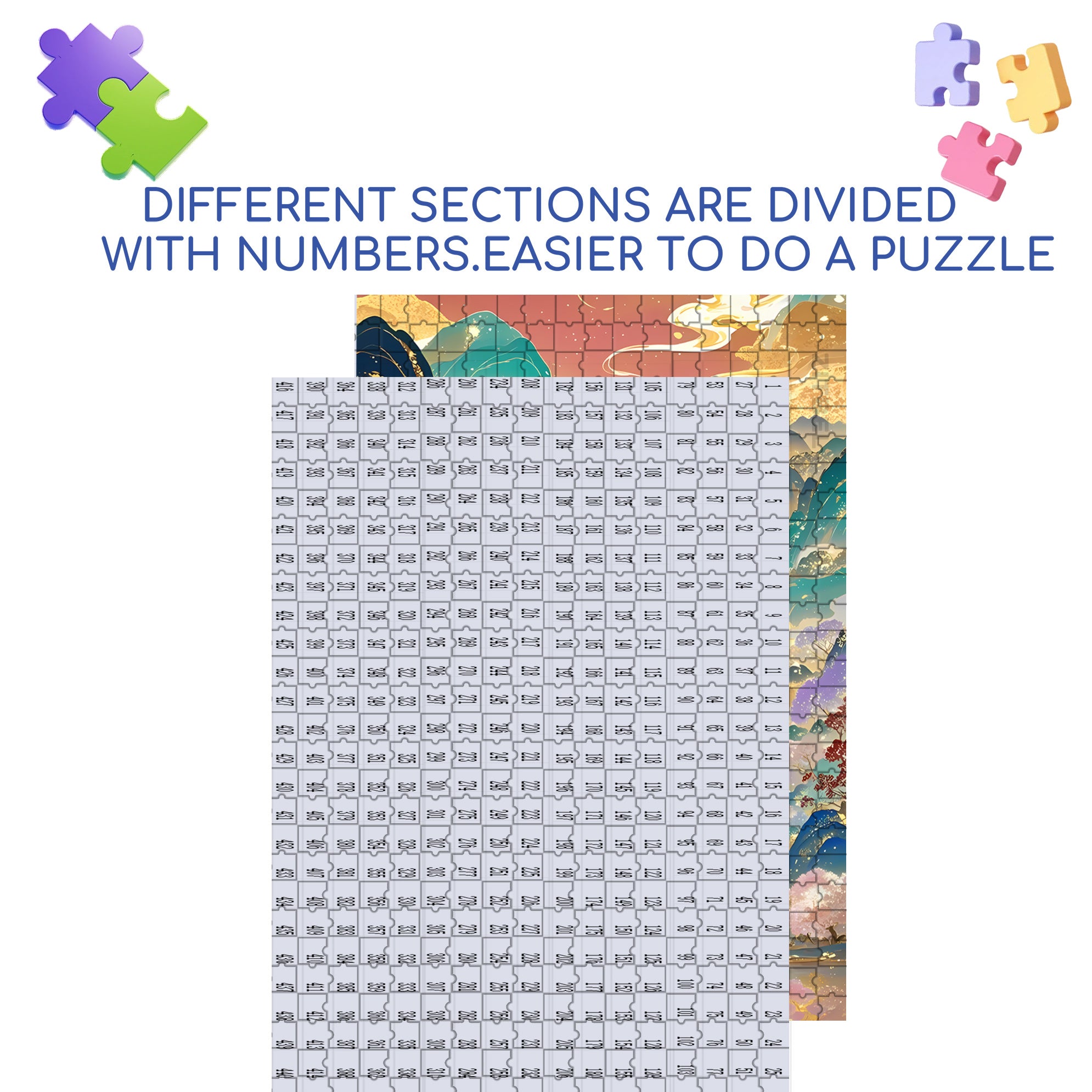 Green Landscape 500pcs/1000pcs Jigsaw Puzzle, Scratch-Resistant, Interactive Family Game & Brain-Boosting DIY Decor, Perfect for Halloween, Christmas & New Year Gifts, Family Puzzle Game