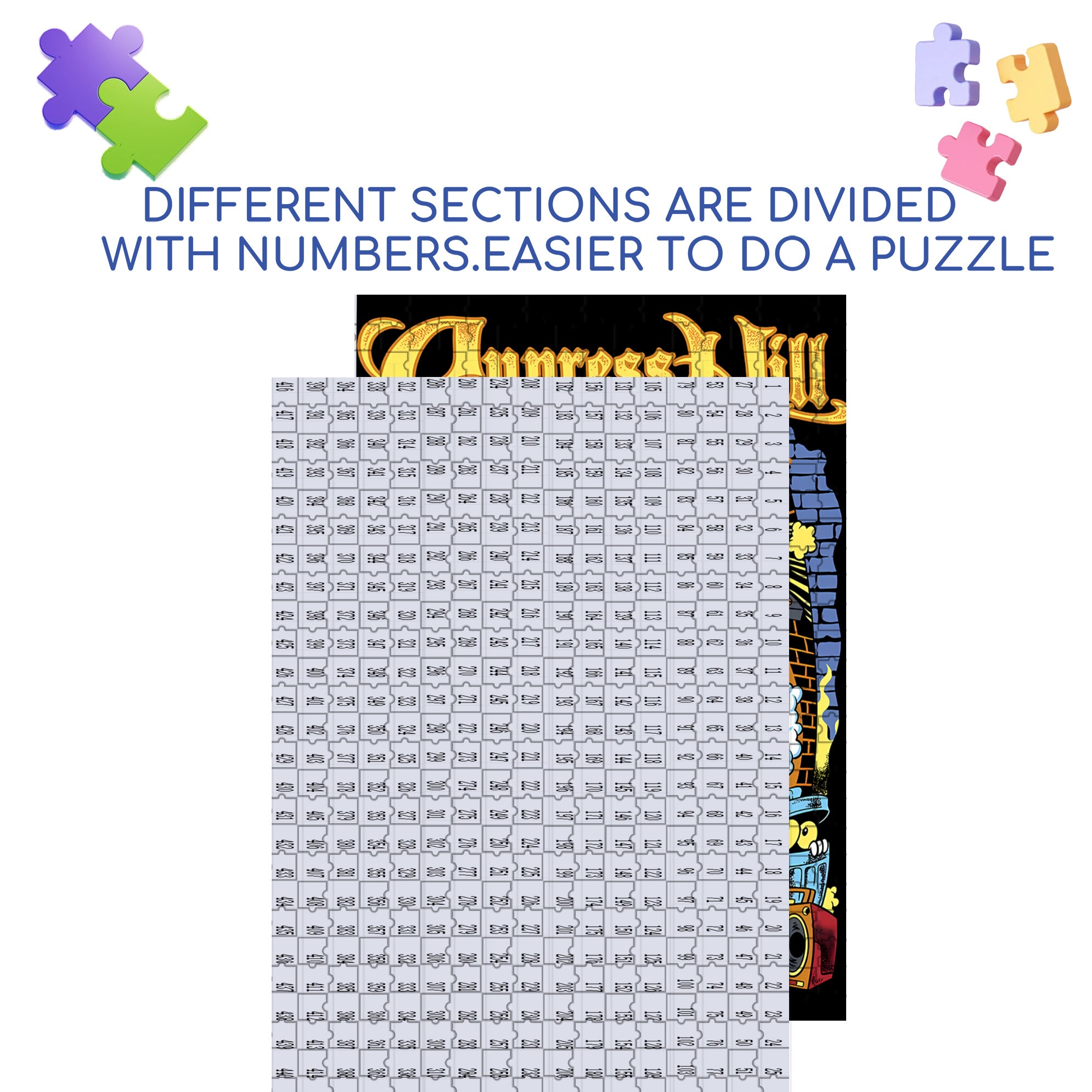 Hill 500pcs/1000pcs Jigsaw Puzzle, Scratch-Resistant, Interactive Family Game & Brain-Boosting DIY Decor, Perfect for Halloween, Christmas & New Year Gifts, Family Puzzle Game