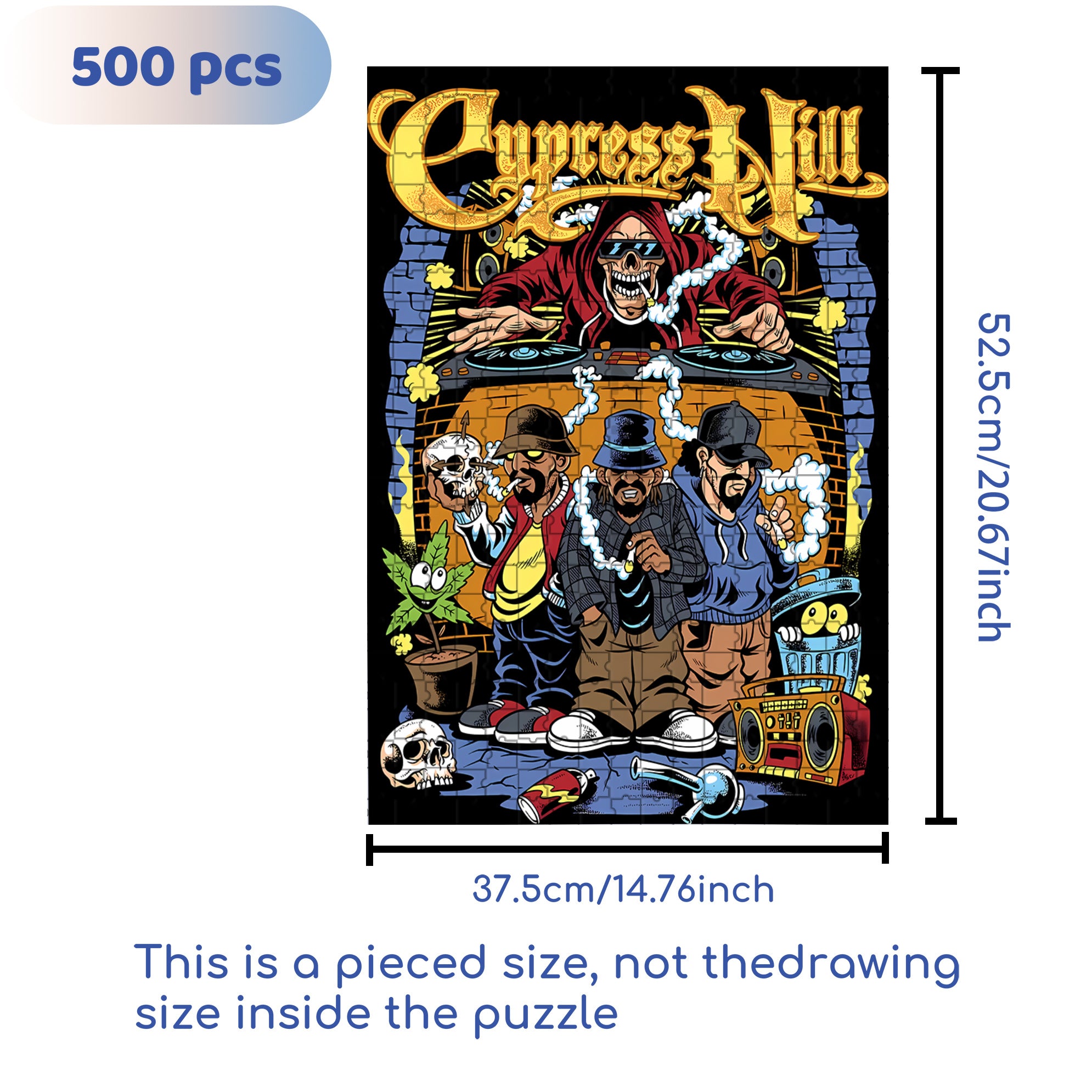 Hill 500pcs/1000pcs Jigsaw Puzzle, Scratch-Resistant, Interactive Family Game & Brain-Boosting DIY Decor, Perfect for Halloween, Christmas & New Year Gifts, Family Puzzle Game