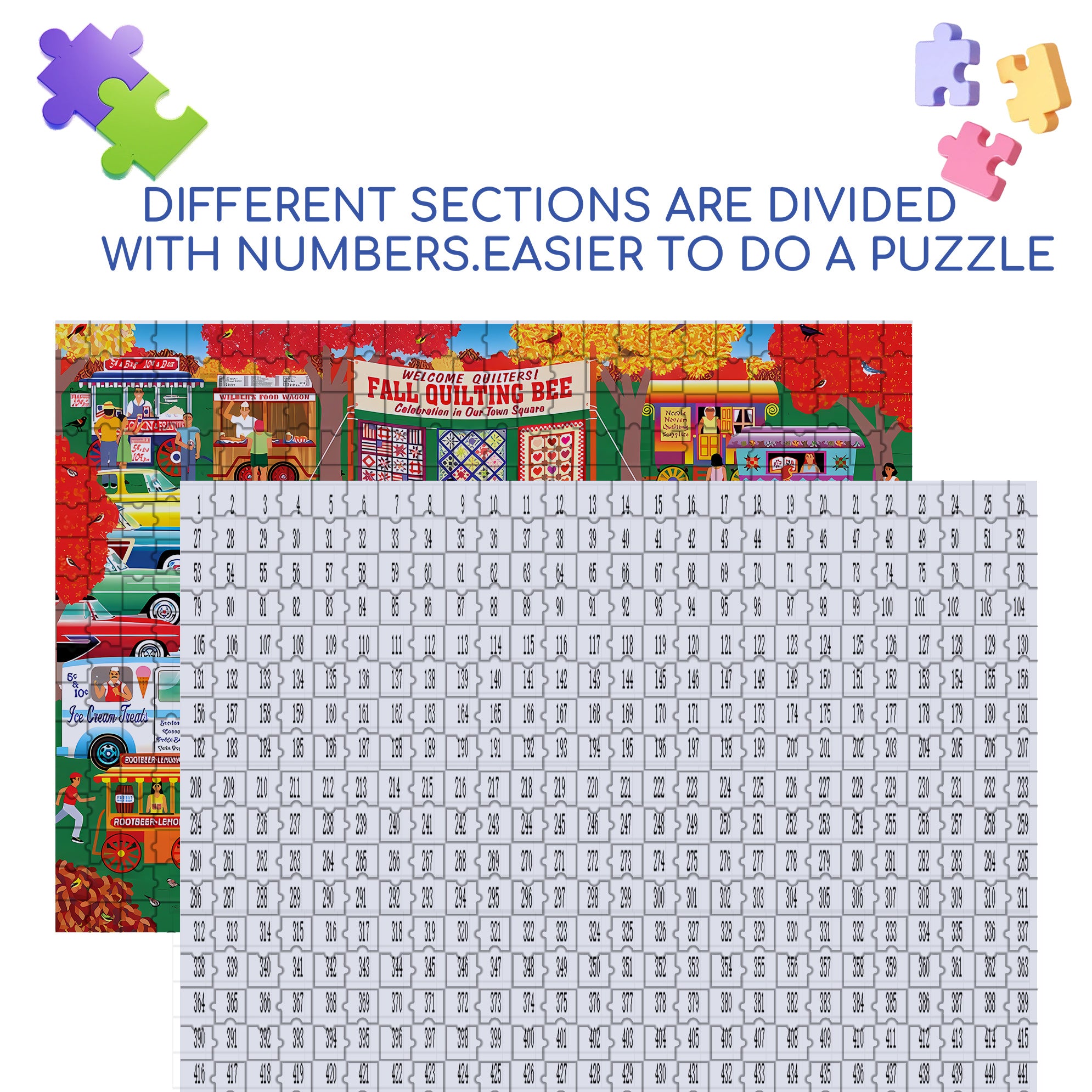 Home Country 500pcs/1000pcs Jigsaw Puzzle, Scratch-Resistant, Interactive Family Game & Brain-Boosting DIY Decor, Perfect for Halloween, Christmas & New Year Gifts, Family Puzzle Game