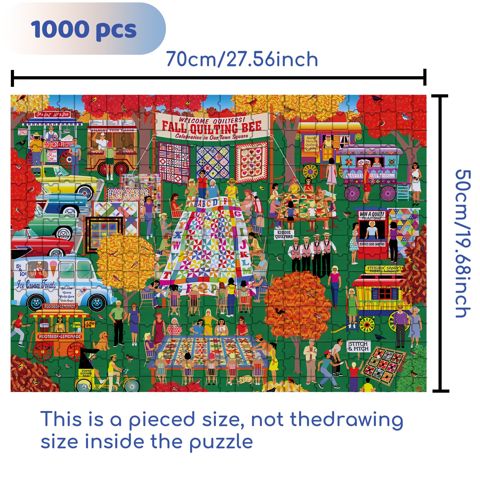 Home Country 500pcs/1000pcs Jigsaw Puzzle, Scratch-Resistant, Interactive Family Game & Brain-Boosting DIY Decor, Perfect for Halloween, Christmas & New Year Gifts, Family Puzzle Game