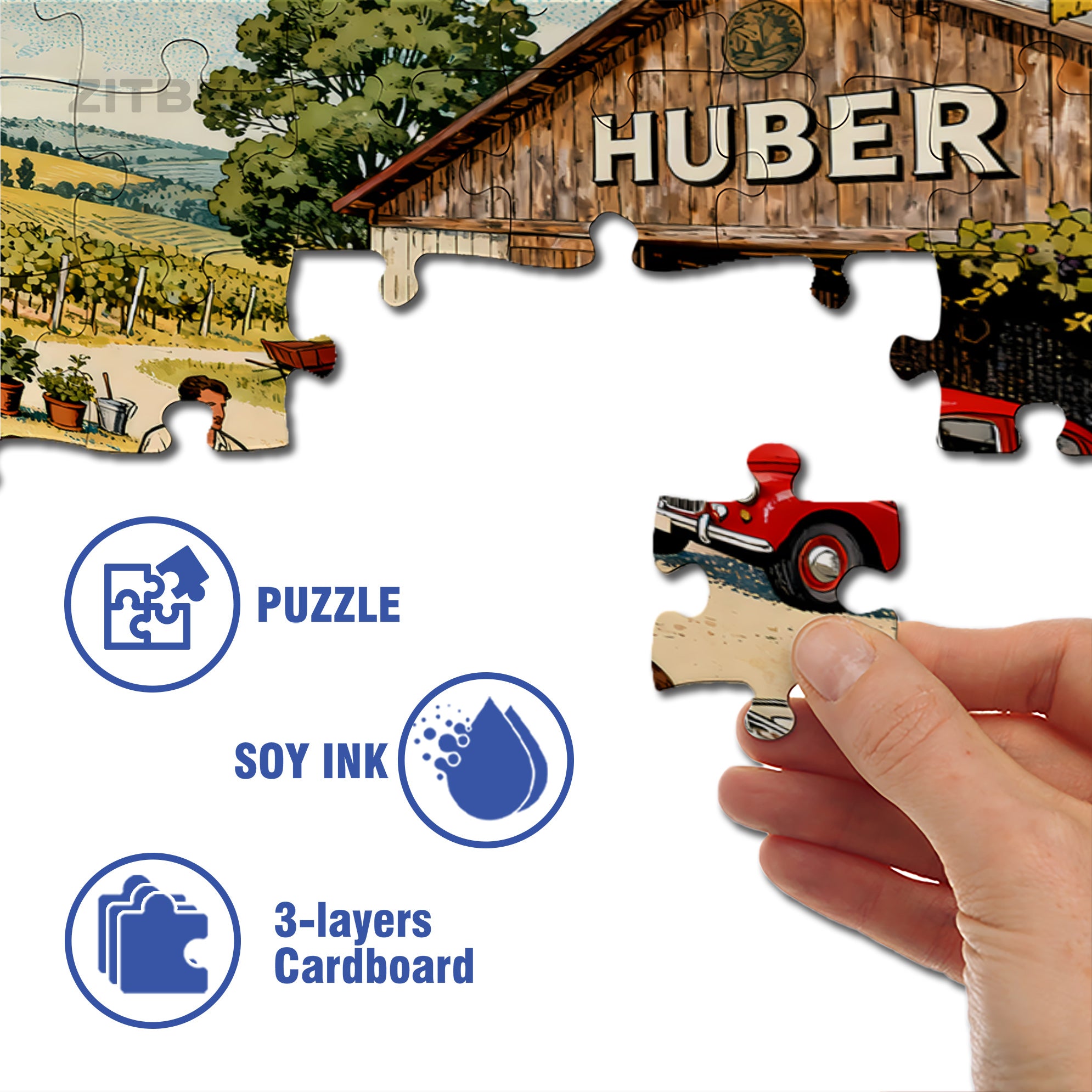 Huber 500pcs/1000pcs Jigsaw Puzzle, Scratch-Resistant, Interactive Family Game & Brain-Boosting DIY Decor, Perfect for Halloween, Christmas & New Year Gifts, Family Puzzle Game