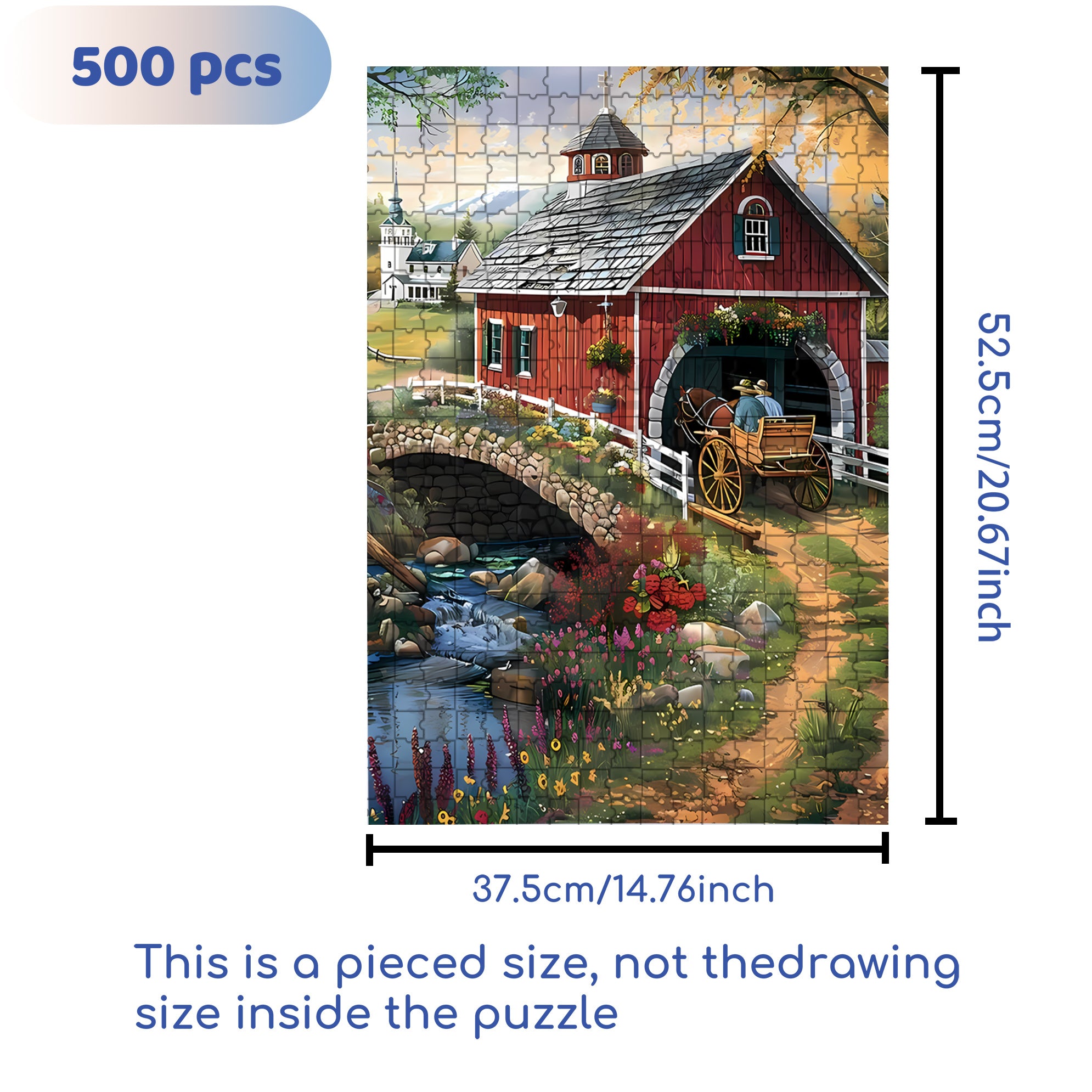 Hurry 500pcs/1000pcs Jigsaw Puzzle, Scratch-Resistant, Interactive Family Game & Brain-Boosting DIY Decor, Perfect for Halloween, Christmas & New Year Gifts, Family Puzzle Game