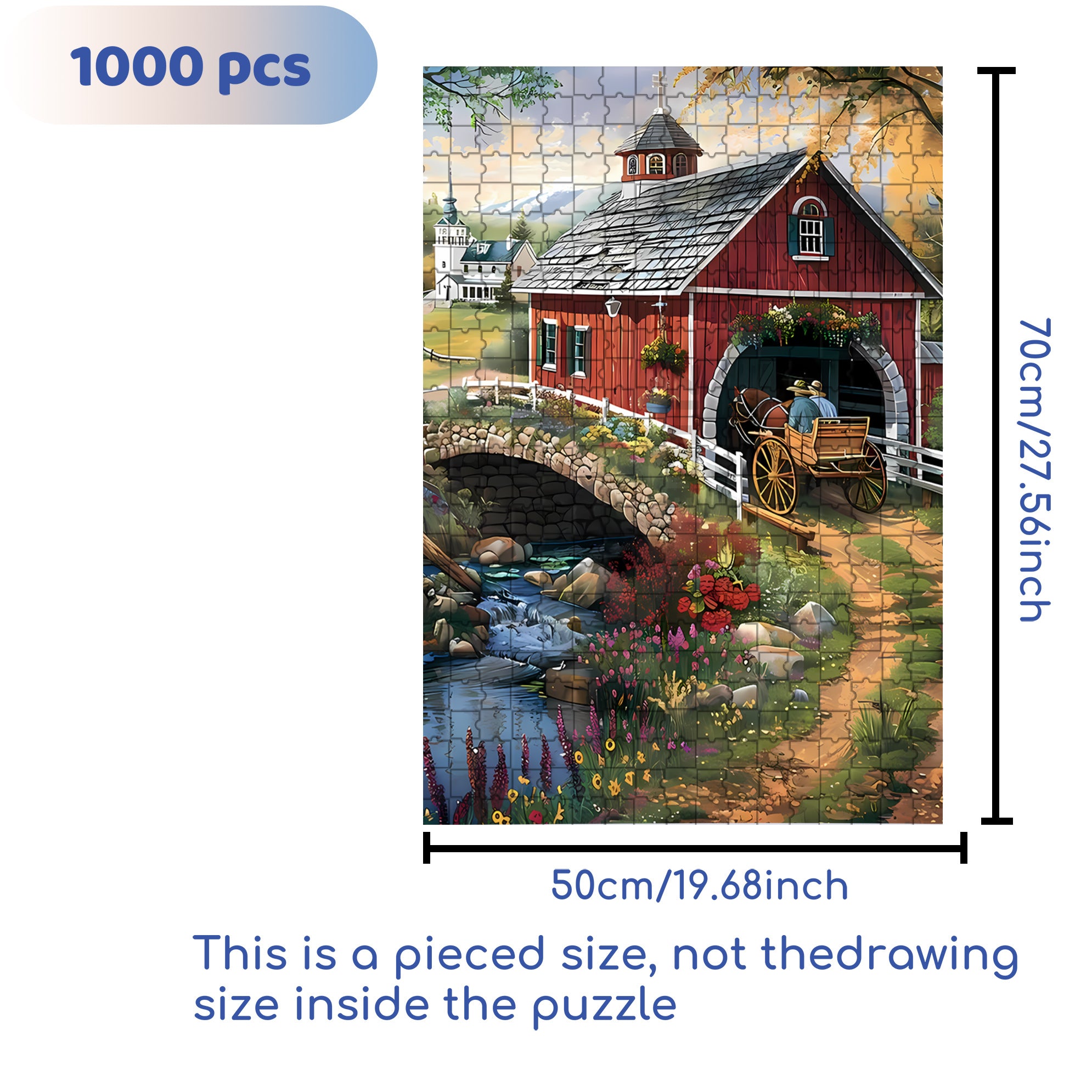 Hurry 500pcs/1000pcs Jigsaw Puzzle, Scratch-Resistant, Interactive Family Game & Brain-Boosting DIY Decor, Perfect for Halloween, Christmas & New Year Gifts, Family Puzzle Game