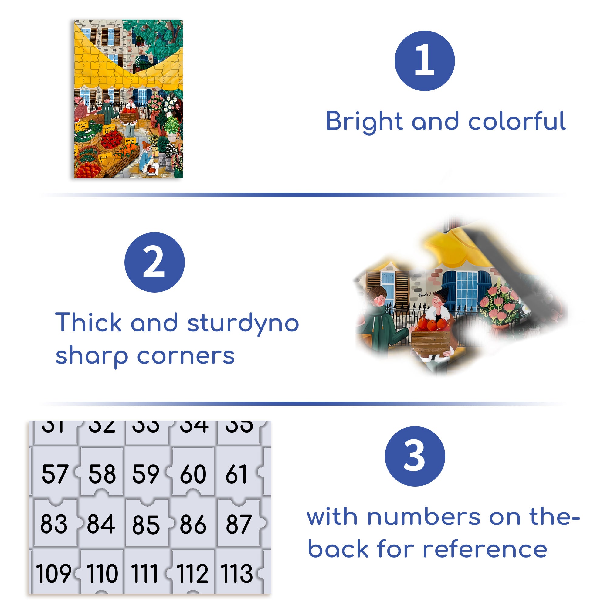 Joy Of Food 500pcs/1000pcs Jigsaw Puzzle, Scratch-Resistant, Interactive Family Game & Brain-Boosting DIY Decor, Perfect for Halloween, Christmas & New Year Gifts, Family Puzzle Game