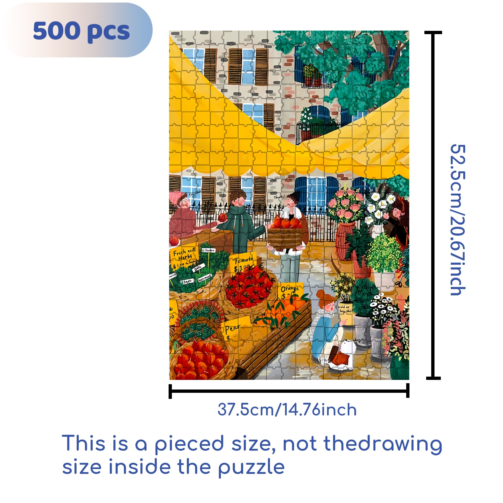 Joy Of Food 500pcs/1000pcs Jigsaw Puzzle, Scratch-Resistant, Interactive Family Game & Brain-Boosting DIY Decor, Perfect for Halloween, Christmas & New Year Gifts, Family Puzzle Game