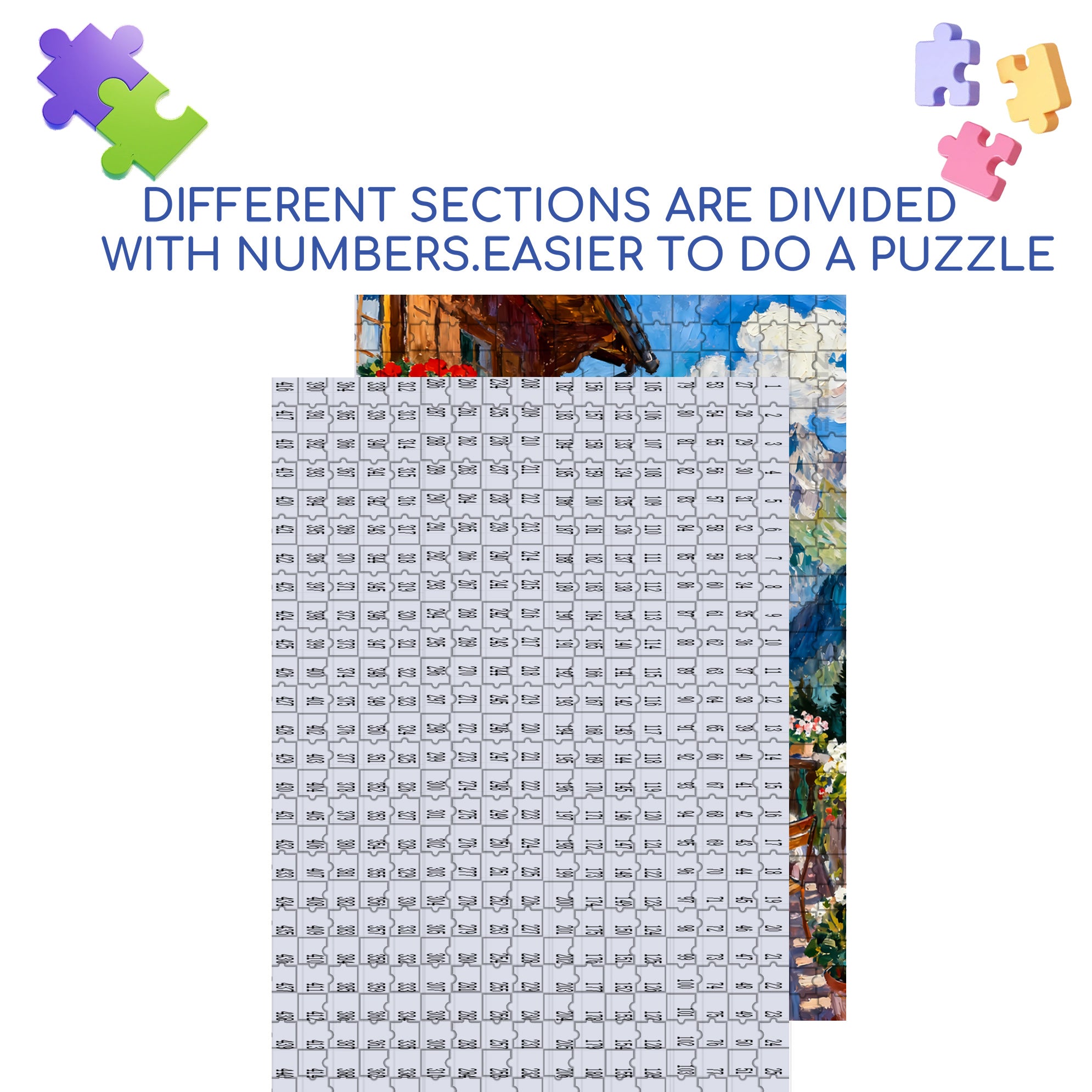 Joy Of Life 500pcs/1000pcs Jigsaw Puzzle, Scratch-Resistant, Interactive Family Game & Brain-Boosting DIY Decor, Perfect for Halloween, Christmas & New Year Gifts, Family Puzzle Game