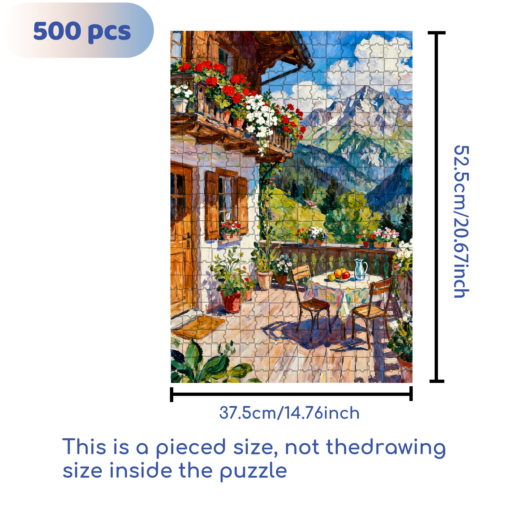 Joy Of Life 500pcs/1000pcs Jigsaw Puzzle, Scratch-Resistant, Interactive Family Game & Brain-Boosting DIY Decor, Perfect for Halloween, Christmas & New Year Gifts, Family Puzzle Game