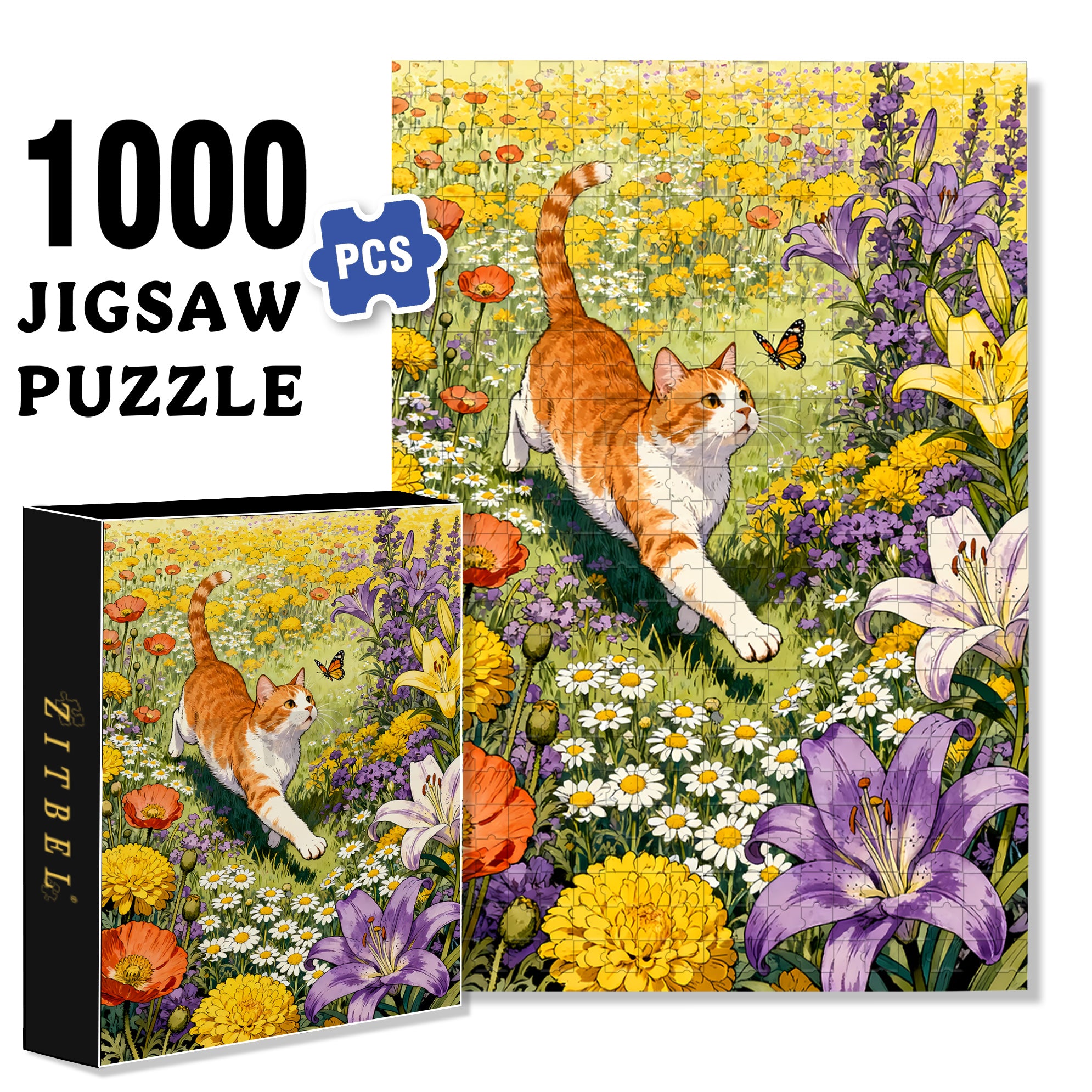Joy 500pcs/1000pcs Jigsaw Puzzle, Scratch-Resistant, Interactive Family Game & Brain-Boosting DIY Decor, Perfect for Halloween, Christmas & New Year Gifts, Family Puzzle Game