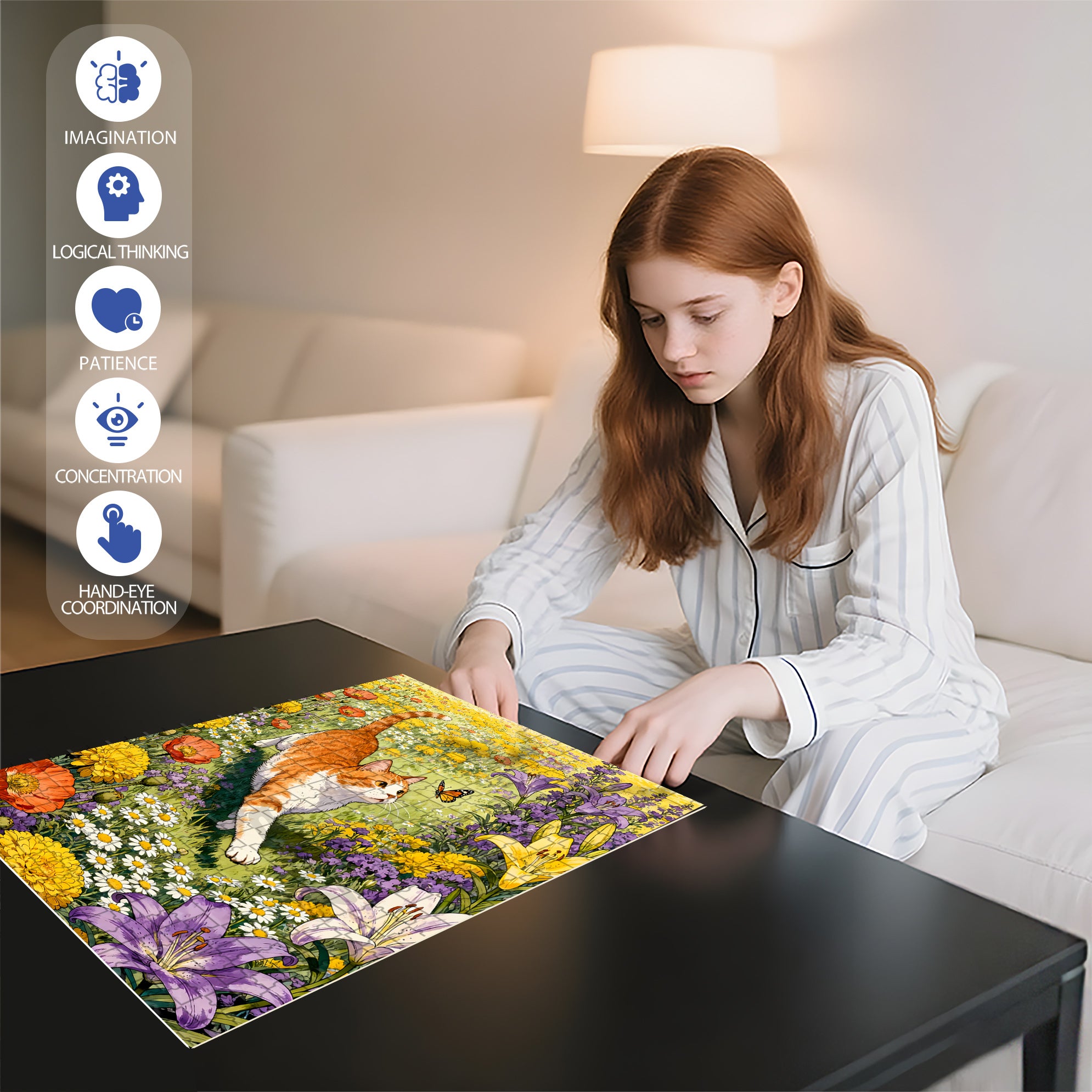 Joy 500pcs/1000pcs Jigsaw Puzzle, Scratch-Resistant, Interactive Family Game & Brain-Boosting DIY Decor, Perfect for Halloween, Christmas & New Year Gifts, Family Puzzle Game