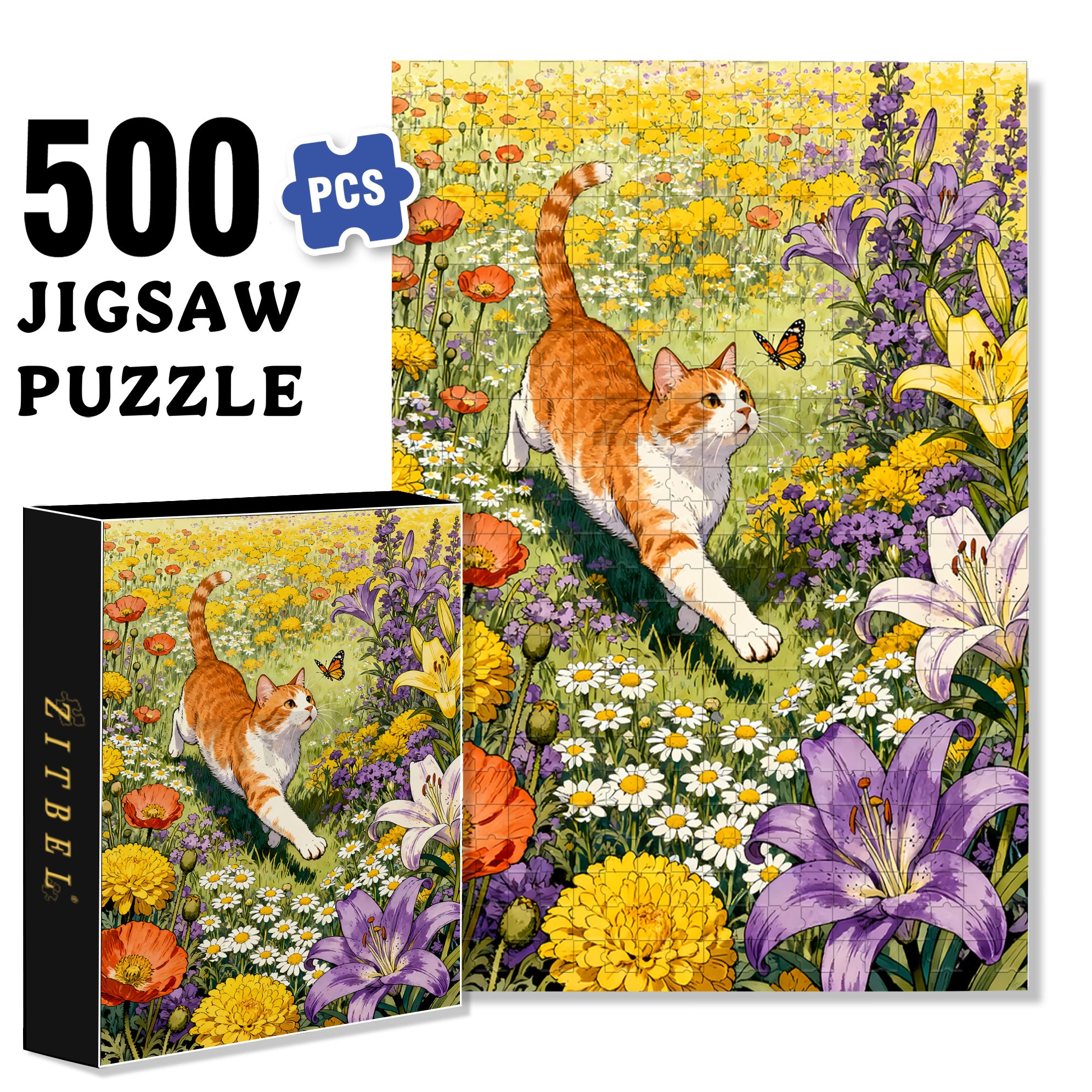 Joy 500pcs/1000pcs Jigsaw Puzzle, Scratch-Resistant, Interactive Family Game & Brain-Boosting DIY Decor, Perfect for Halloween, Christmas & New Year Gifts, Family Puzzle Game