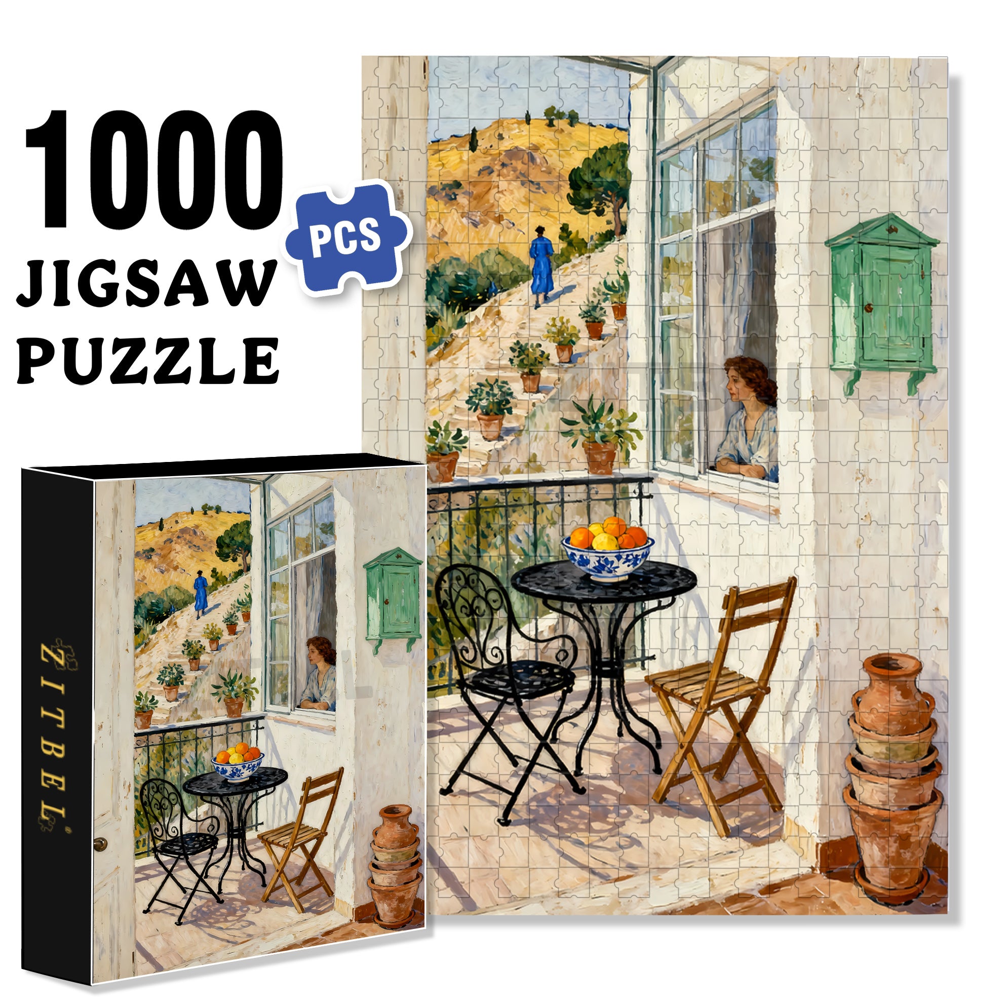 Leisurely life 500pcs/1000pcs Jigsaw Puzzle, Scratch-Resistant, Interactive Family Game & Brain-Boosting DIY Decor, Perfect for Halloween, Christmas & New Year Gifts, Family Puzzle Game