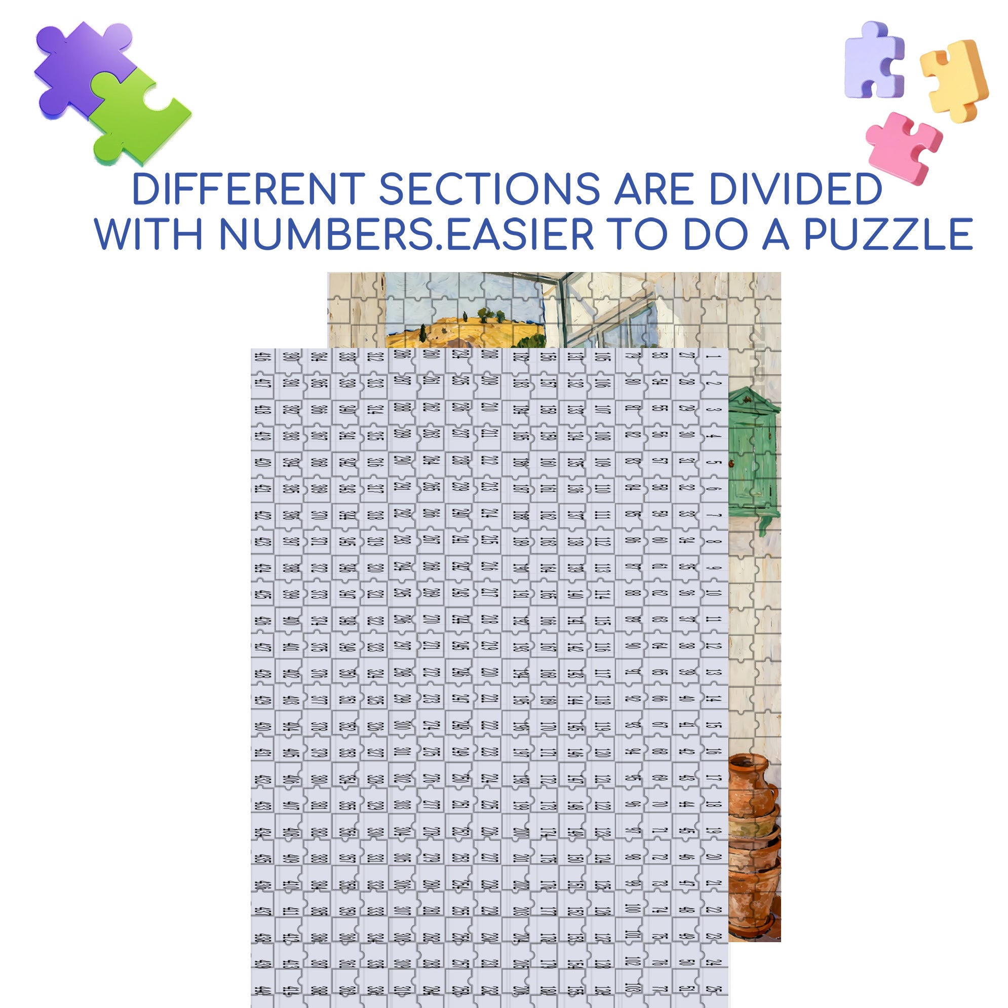 Leisurely life 500pcs/1000pcs Jigsaw Puzzle, Scratch-Resistant, Interactive Family Game & Brain-Boosting DIY Decor, Perfect for Halloween, Christmas & New Year Gifts, Family Puzzle Game