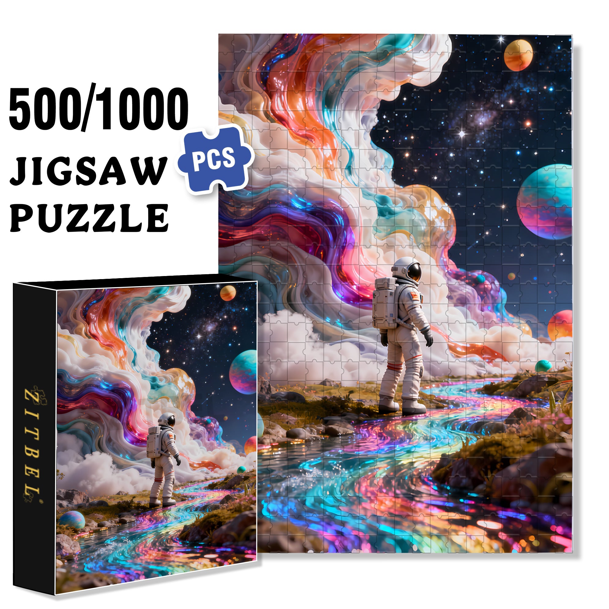 Lonely 500pcs/1000pcs Jigsaw Puzzle, Scratch-Resistant, Interactive Family Game & Brain-Boosting DIY Decor, Perfect for Halloween, Christmas & New Year Gifts, Family Puzzle Game
