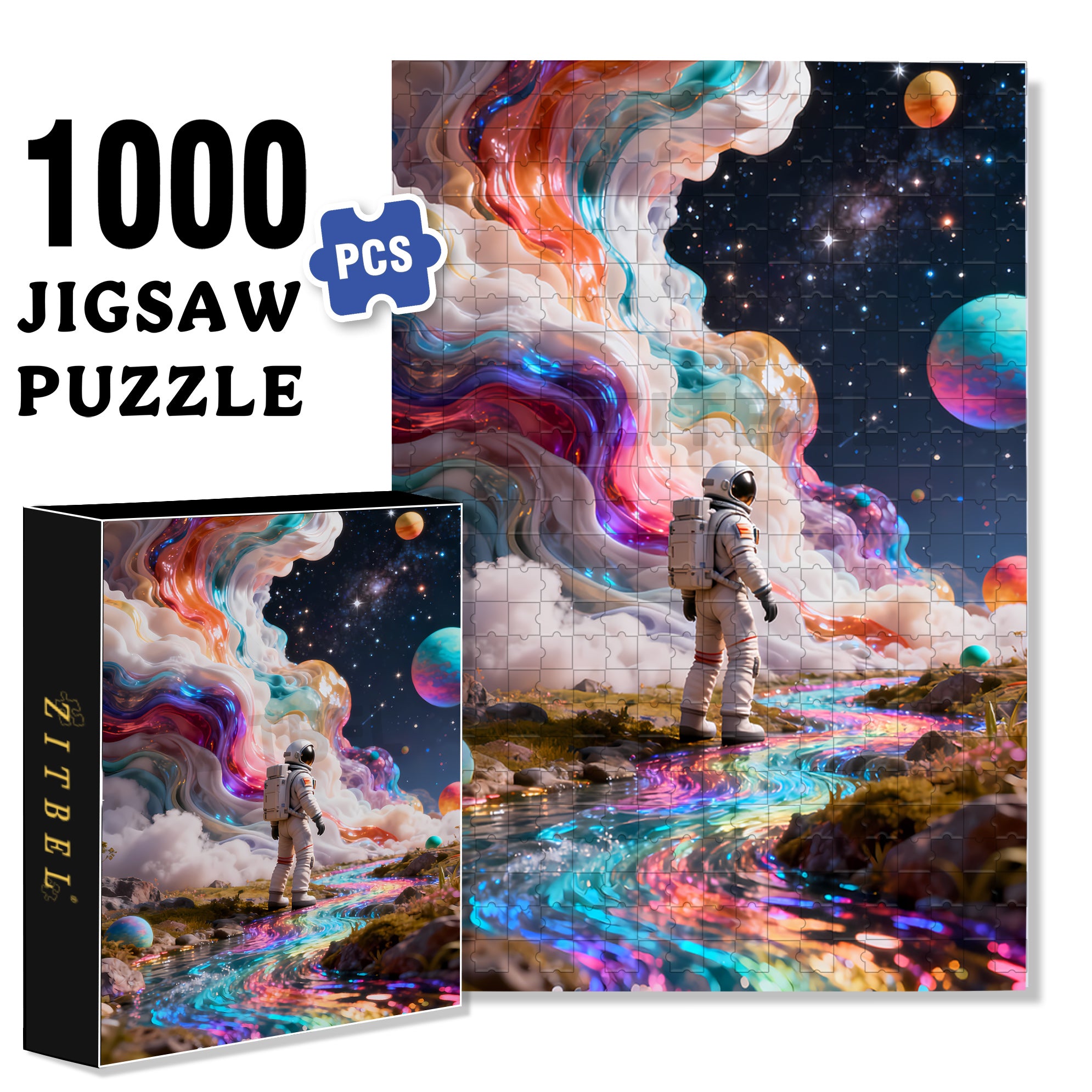 Lonely 500pcs/1000pcs Jigsaw Puzzle, Scratch-Resistant, Interactive Family Game & Brain-Boosting DIY Decor, Perfect for Halloween, Christmas & New Year Gifts, Family Puzzle Game