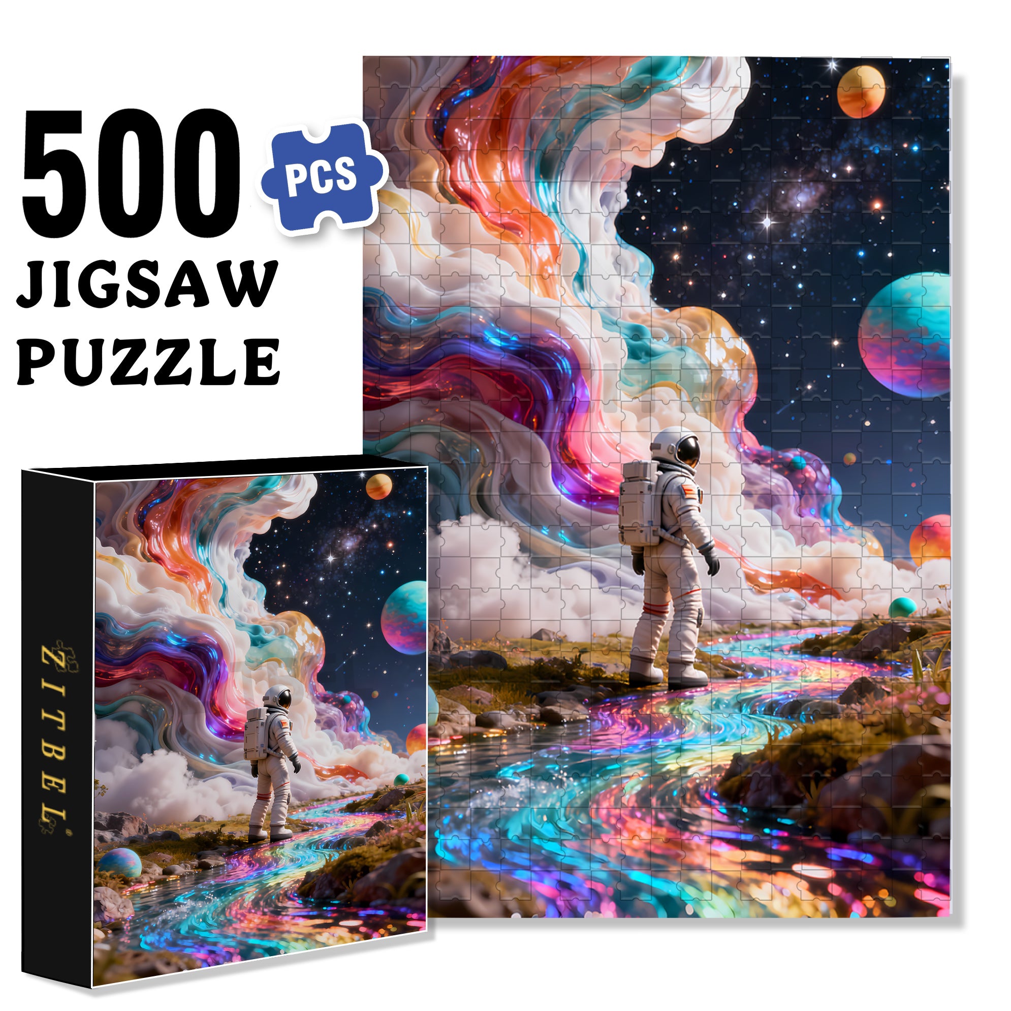 Lonely 500pcs/1000pcs Jigsaw Puzzle, Scratch-Resistant, Interactive Family Game & Brain-Boosting DIY Decor, Perfect for Halloween, Christmas & New Year Gifts, Family Puzzle Game