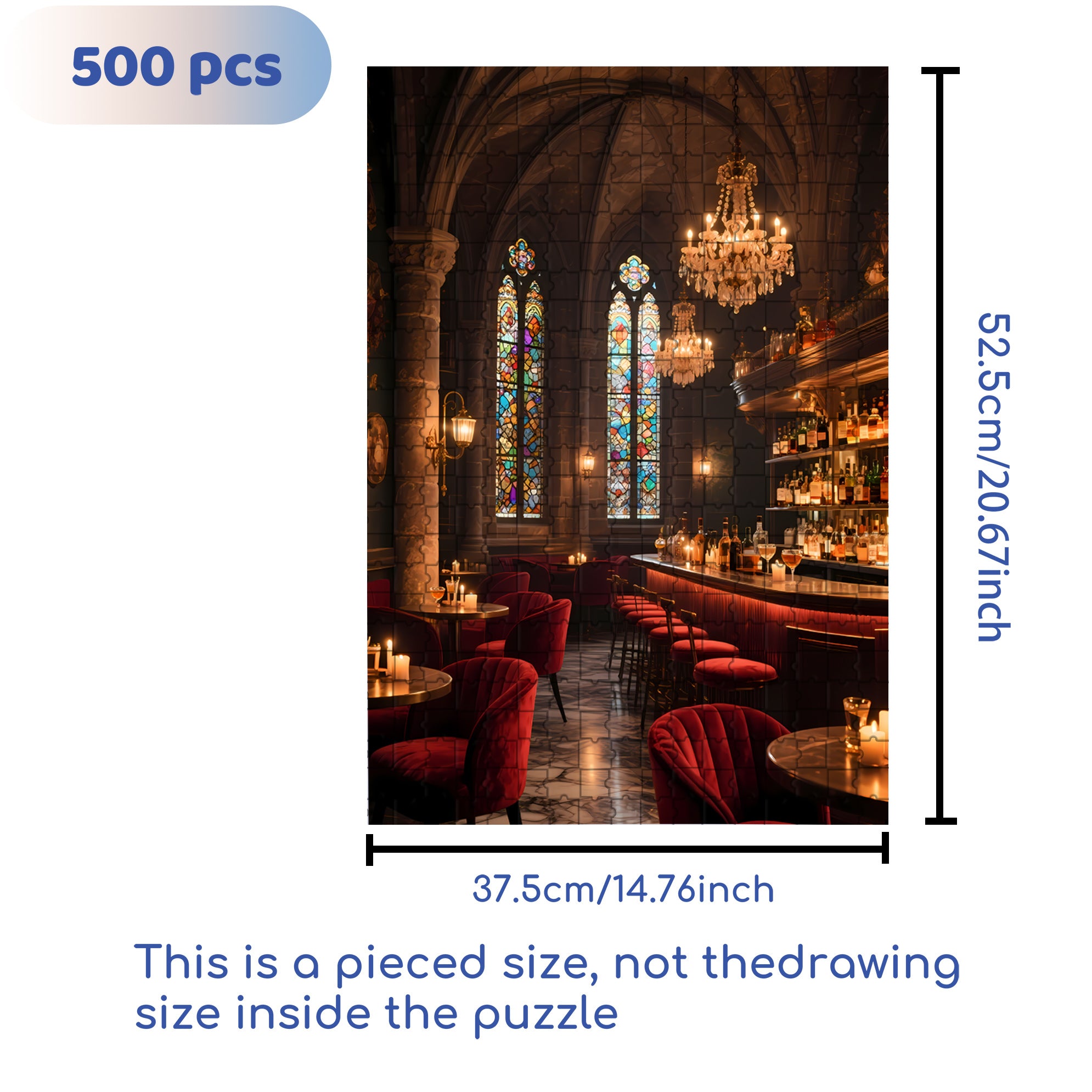Lounge 500pcs/1000pcs Jigsaw Puzzle, Scratch-Resistant, Interactive Family Game & Brain-Boosting DIY Decor, Perfect for Halloween, Christmas & New Year Gifts, Family Puzzle Game
