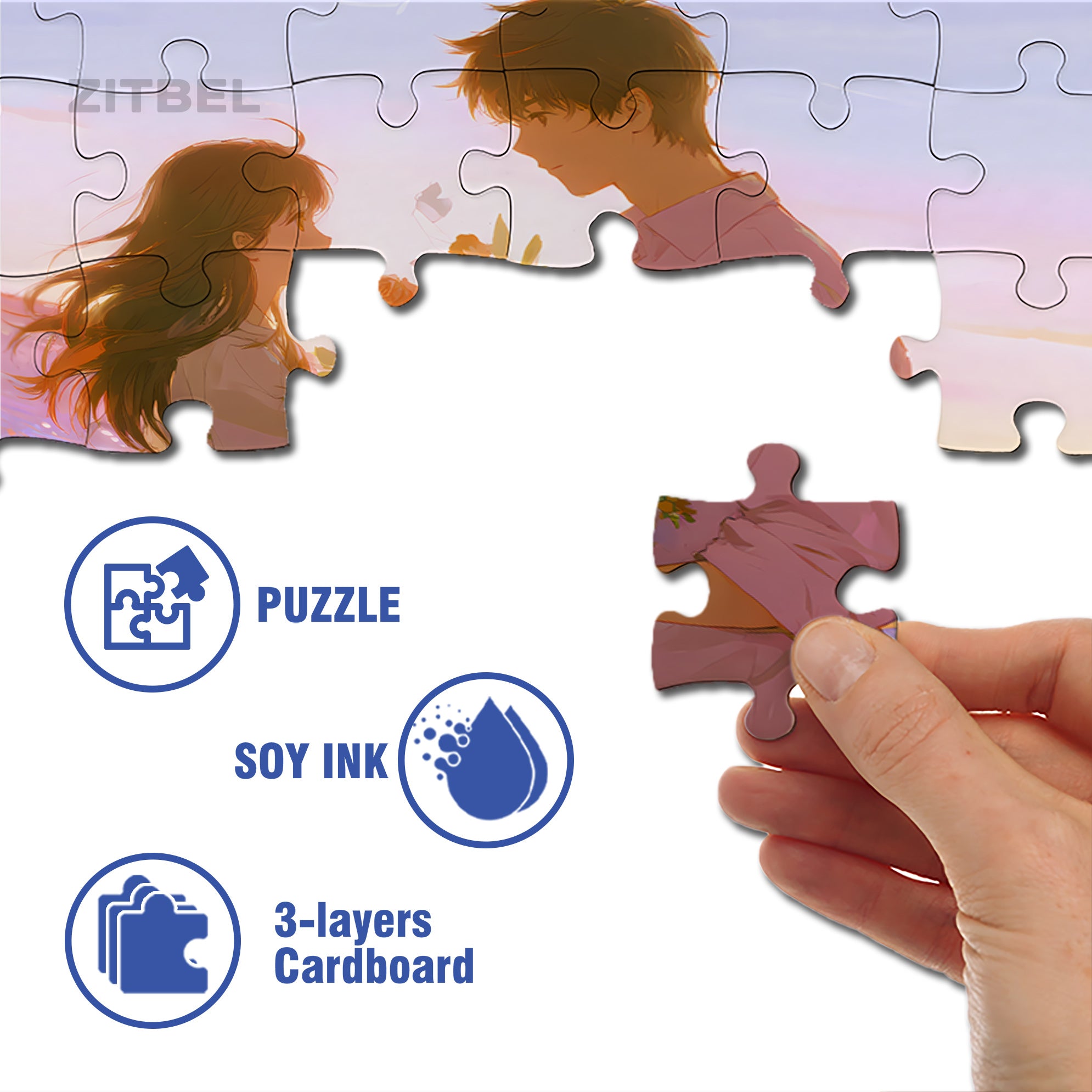Love Season 500pcs/1000pcs Jigsaw Puzzle, Scratch-Resistant, Interactive Family Game & Brain-Boosting DIY Decor, Perfect for Halloween, Christmas & New Year Gifts, Family Puzzle Game