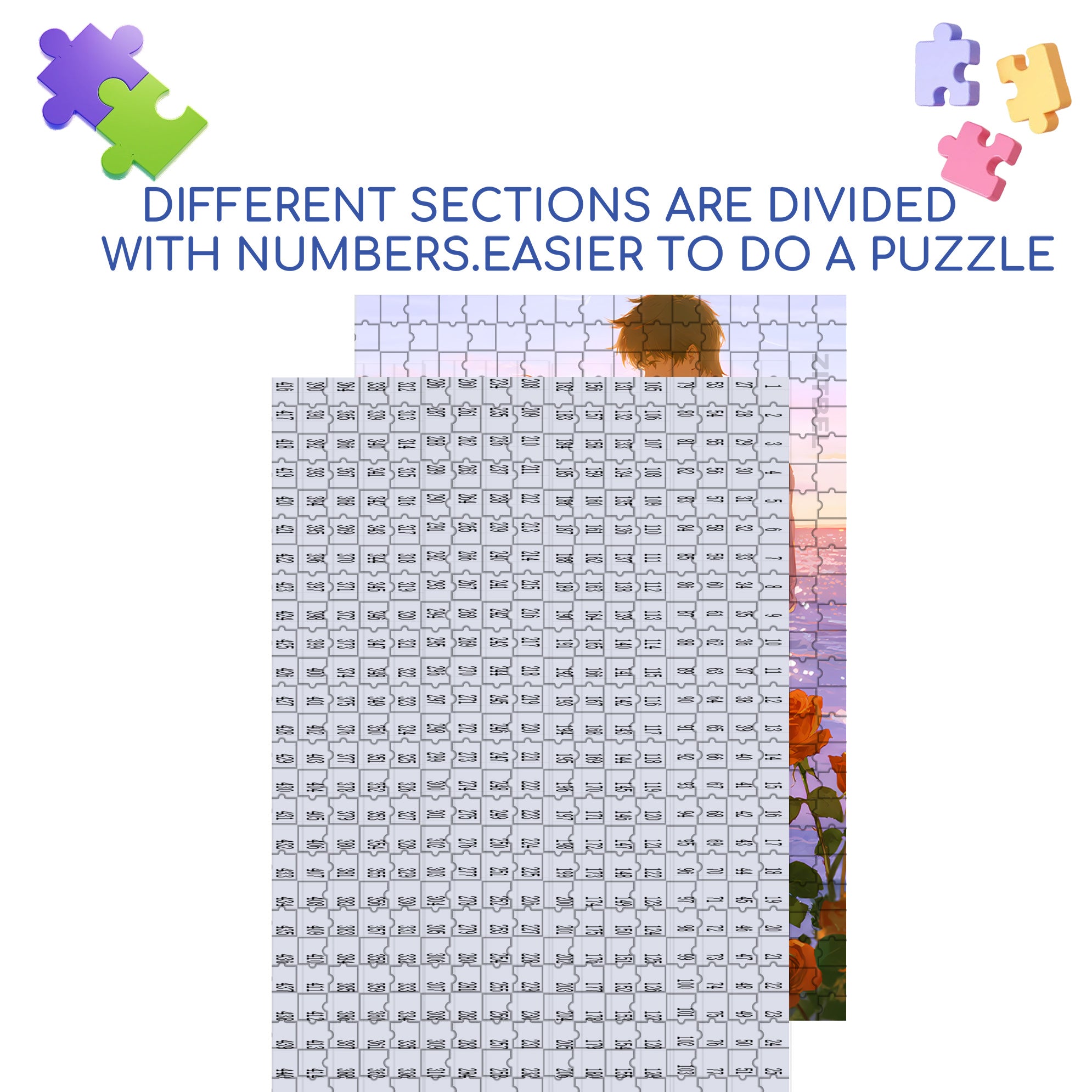 Love Season 500pcs/1000pcs Jigsaw Puzzle, Scratch-Resistant, Interactive Family Game & Brain-Boosting DIY Decor, Perfect for Halloween, Christmas & New Year Gifts, Family Puzzle Game