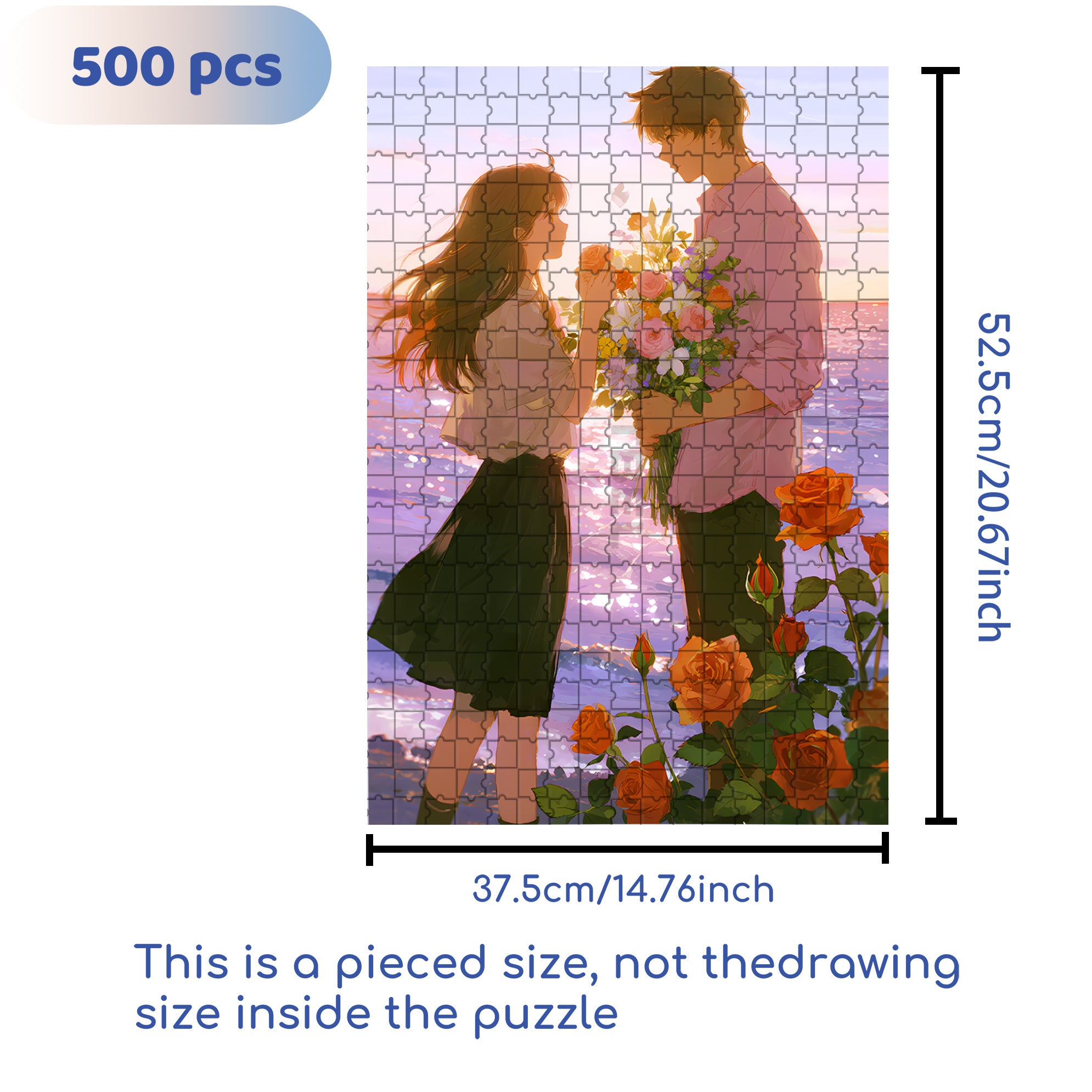 Love Season 500pcs/1000pcs Jigsaw Puzzle, Scratch-Resistant, Interactive Family Game & Brain-Boosting DIY Decor, Perfect for Halloween, Christmas & New Year Gifts, Family Puzzle Game