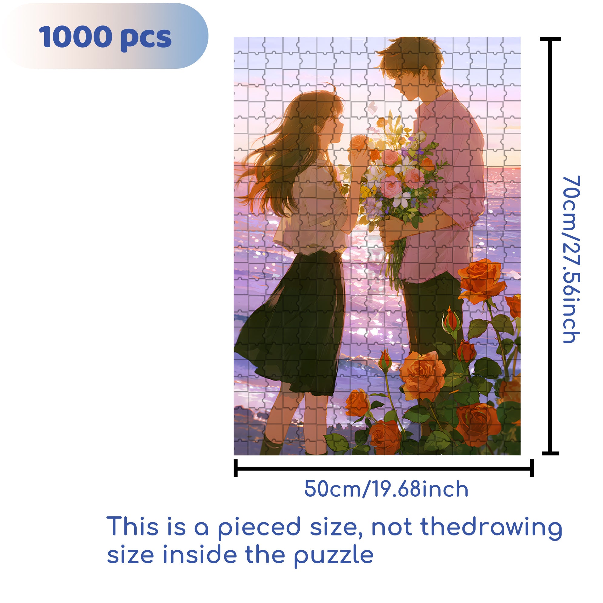 Love Season 500pcs/1000pcs Jigsaw Puzzle, Scratch-Resistant, Interactive Family Game & Brain-Boosting DIY Decor, Perfect for Halloween, Christmas & New Year Gifts, Family Puzzle Game