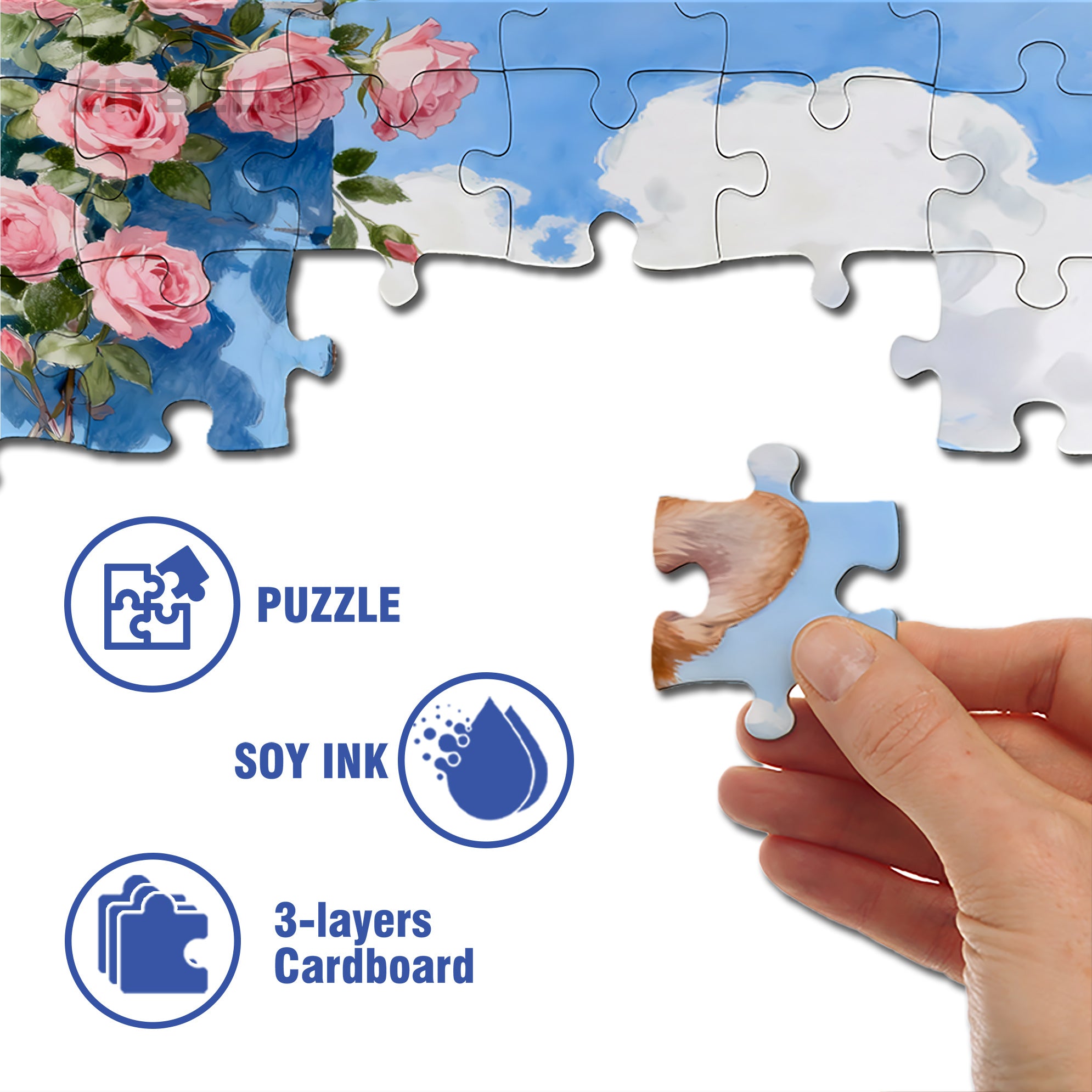 My Corgi 500pcs/1000pcs Jigsaw Puzzle, Scratch-Resistant, Interactive Family Game & Brain-Boosting DIY Decor, Perfect for Halloween, Christmas & New Year Gifts, Family Puzzle Game