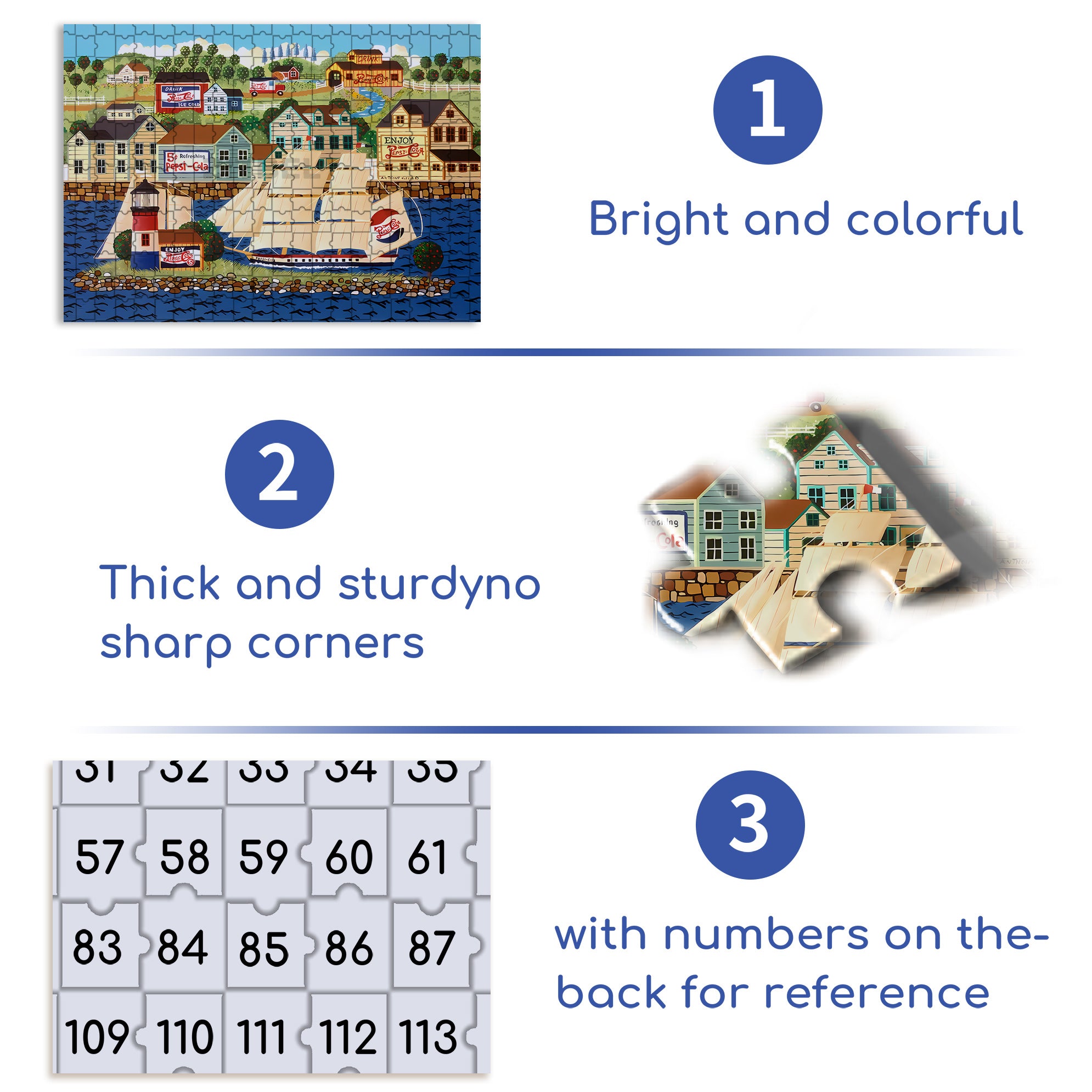 Pepsi Cola 2 500pcs/1000pcs Jigsaw Puzzle, Scratch-Resistant, Interactive Family Game & Brain-Boosting DIY Decor, Perfect for Halloween, Christmas & New Year Gifts, Family Puzzle Game