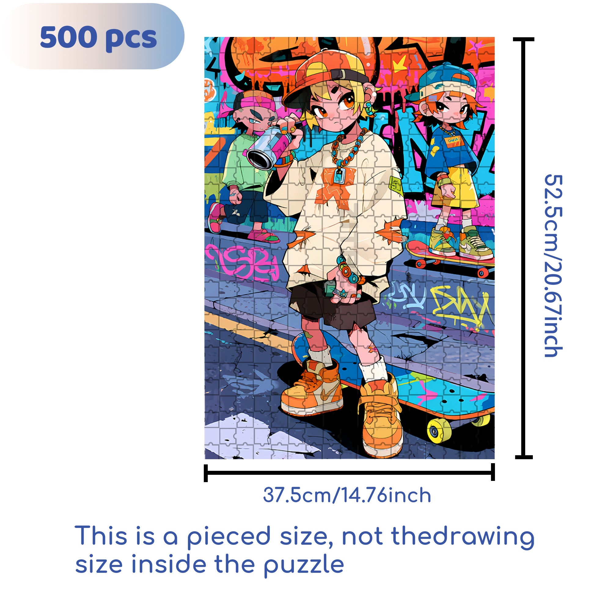 Rapper 500pcs/1000pcs Jigsaw Puzzle, Scratch-Resistant, Interactive Family Game & Brain-Boosting DIY Decor, Perfect for Halloween, Christmas & New Year Gifts, Family Puzzle Game