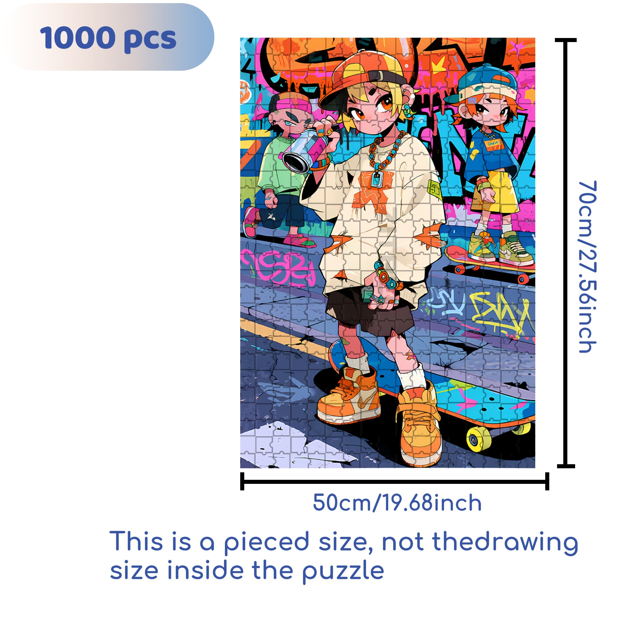 Rapper 500pcs/1000pcs Jigsaw Puzzle, Scratch-Resistant, Interactive Family Game & Brain-Boosting DIY Decor, Perfect for Halloween, Christmas & New Year Gifts, Family Puzzle Game