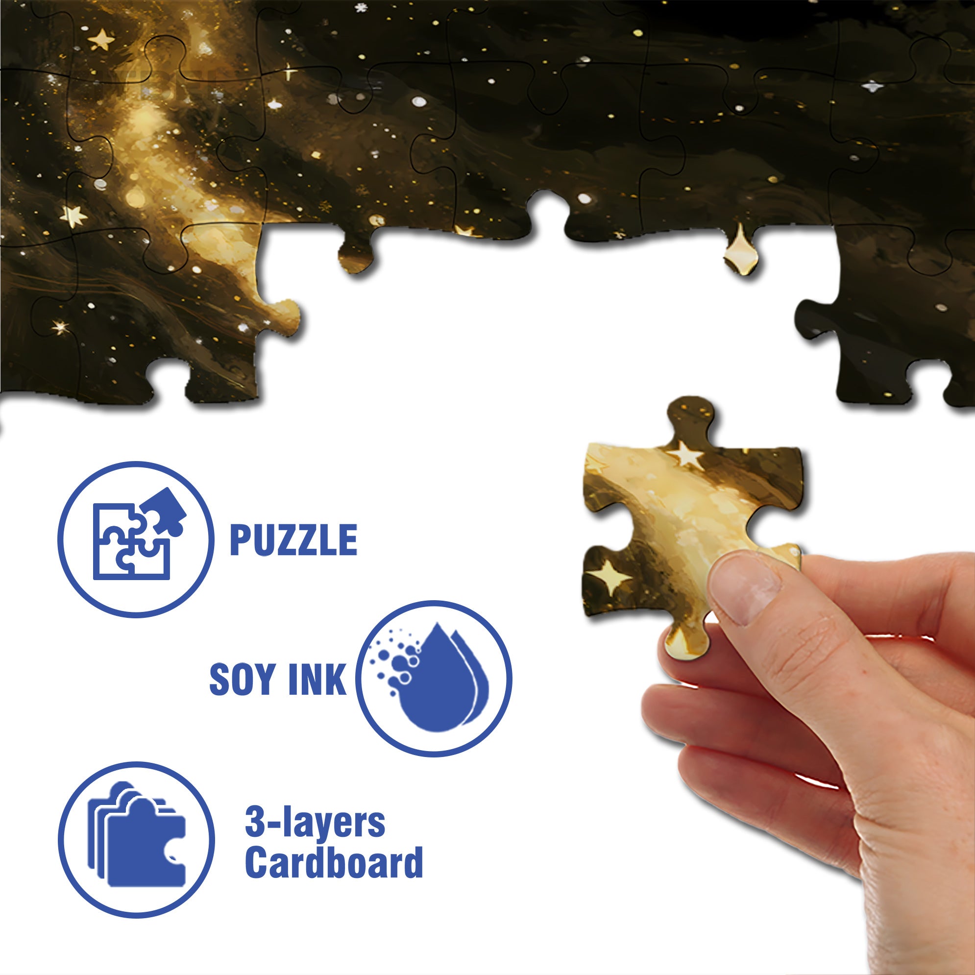 Starry Sky 500pcs/1000pcs Jigsaw Puzzle, Scratch-Resistant, Interactive Family Game & Brain-Boosting DIY Decor, Perfect for Halloween, Christmas & New Year Gifts, Family Puzzle Game