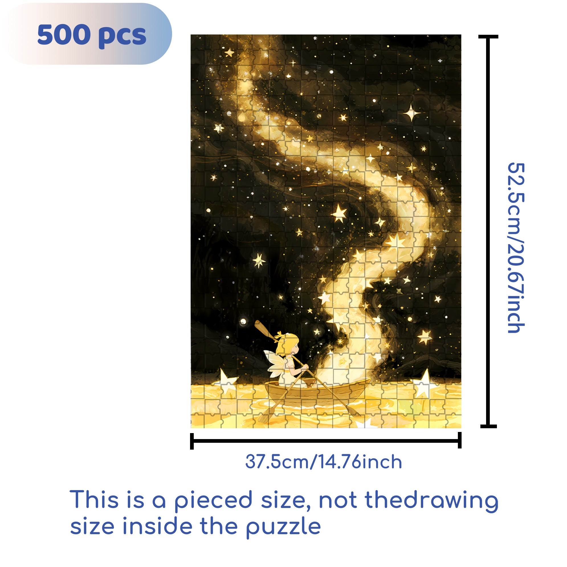 Starry Sky 500pcs/1000pcs Jigsaw Puzzle, Scratch-Resistant, Interactive Family Game & Brain-Boosting DIY Decor, Perfect for Halloween, Christmas & New Year Gifts, Family Puzzle Game