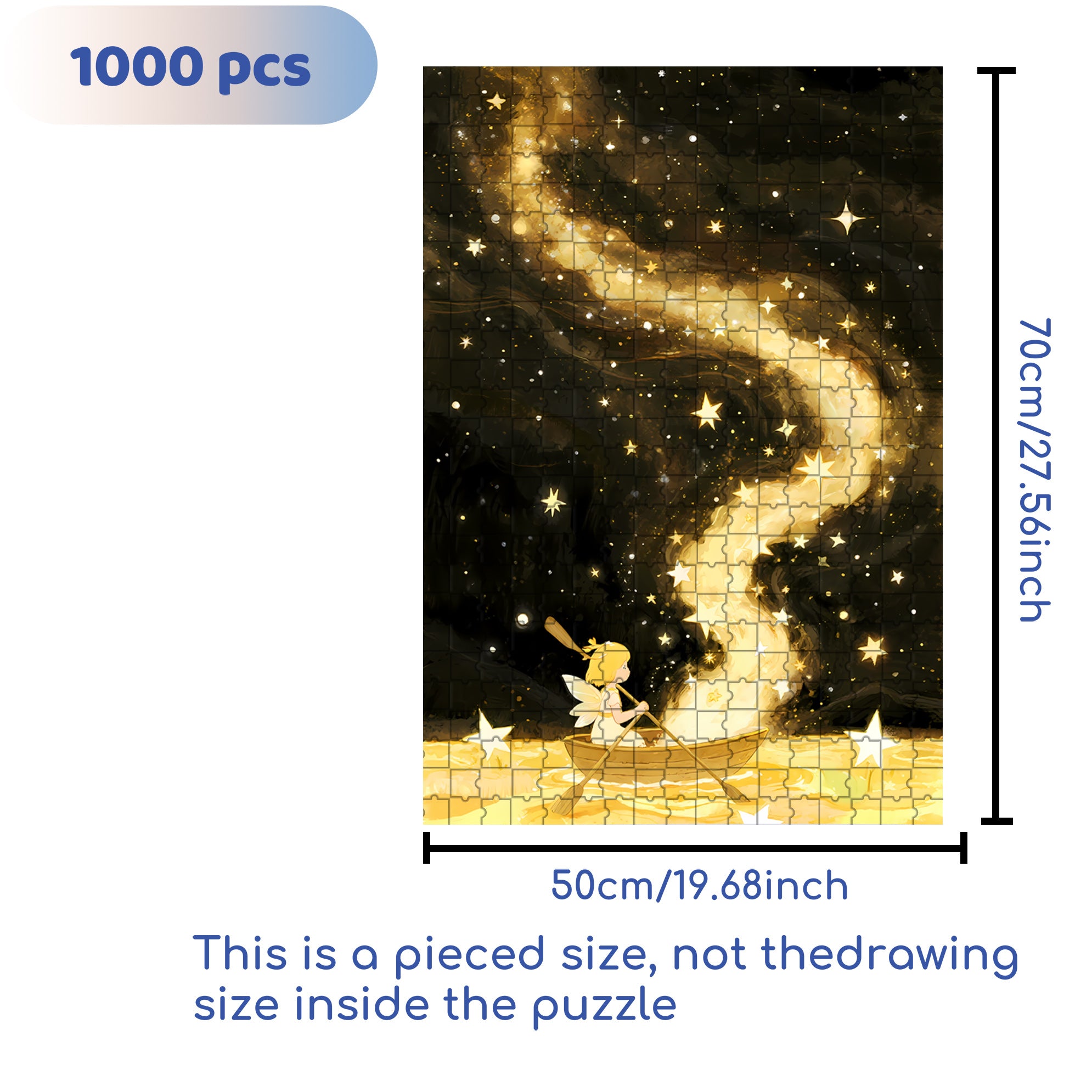 Starry Sky 500pcs/1000pcs Jigsaw Puzzle, Scratch-Resistant, Interactive Family Game & Brain-Boosting DIY Decor, Perfect for Halloween, Christmas & New Year Gifts, Family Puzzle Game