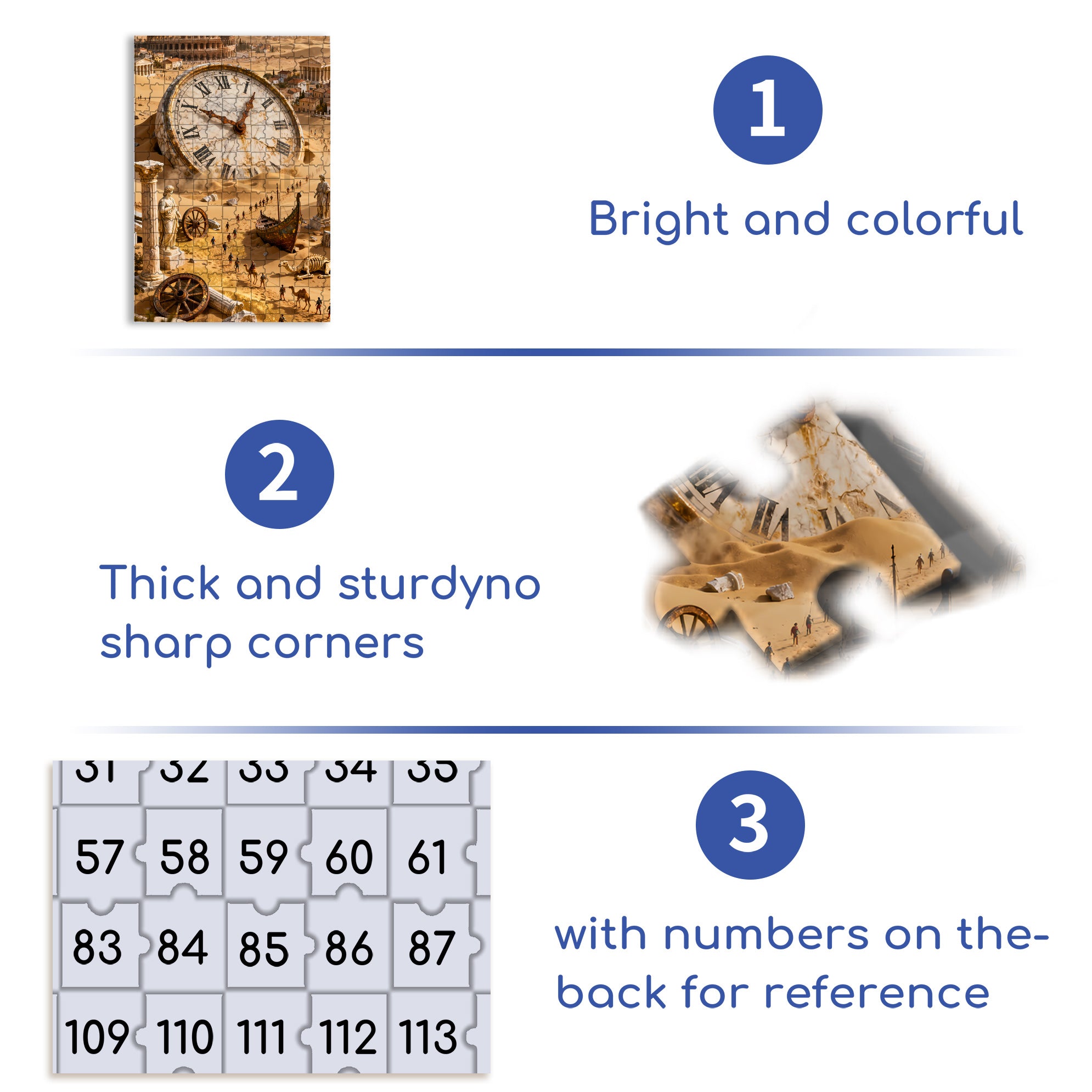 Time Goes By 500pcs/1000pcs Jigsaw Puzzle, Scratch-Resistant, Interactive Family Game & Brain-Boosting DIY Decor, Perfect for Halloween, Christmas & New Year Gifts, Family Puzzle Game